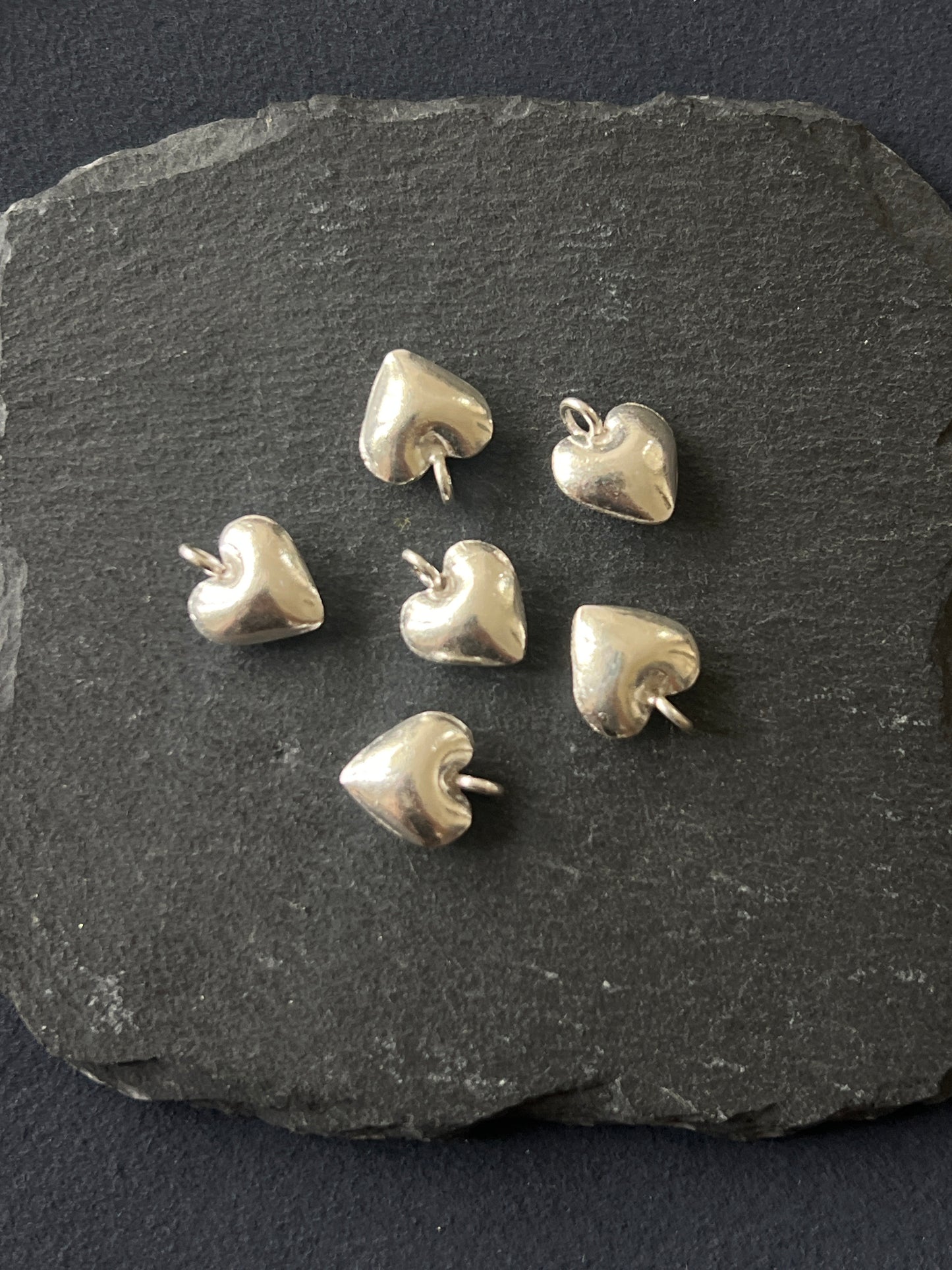 1個 カレンシルバー チャーム ハート 14.5×12×6mm