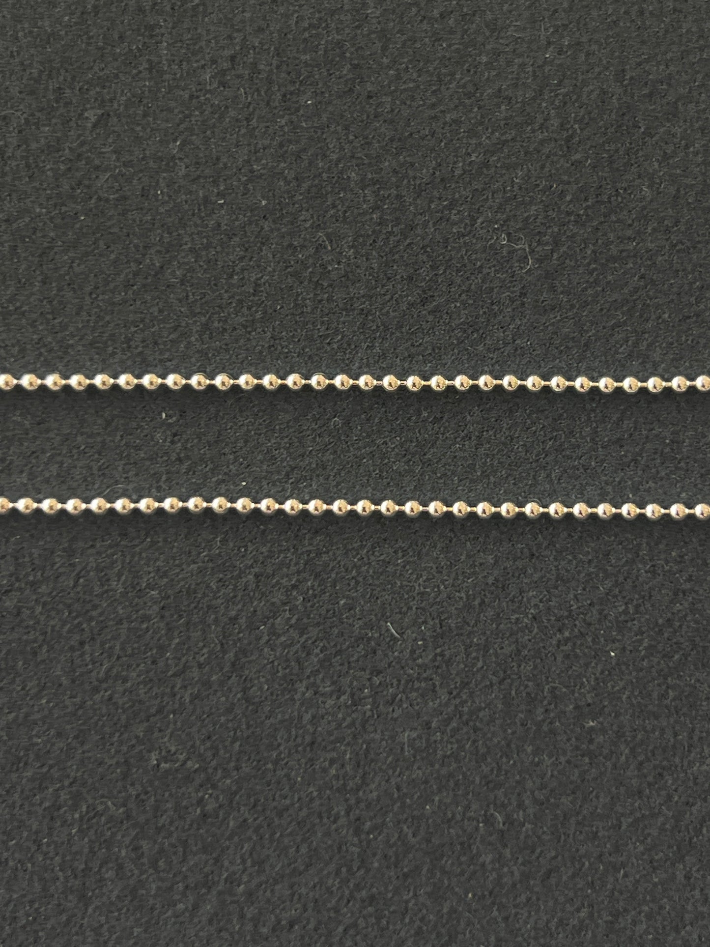 シルバー925 ネックレスチェーン ボール 40cm 45cm 1.2mm アジャスター3cm