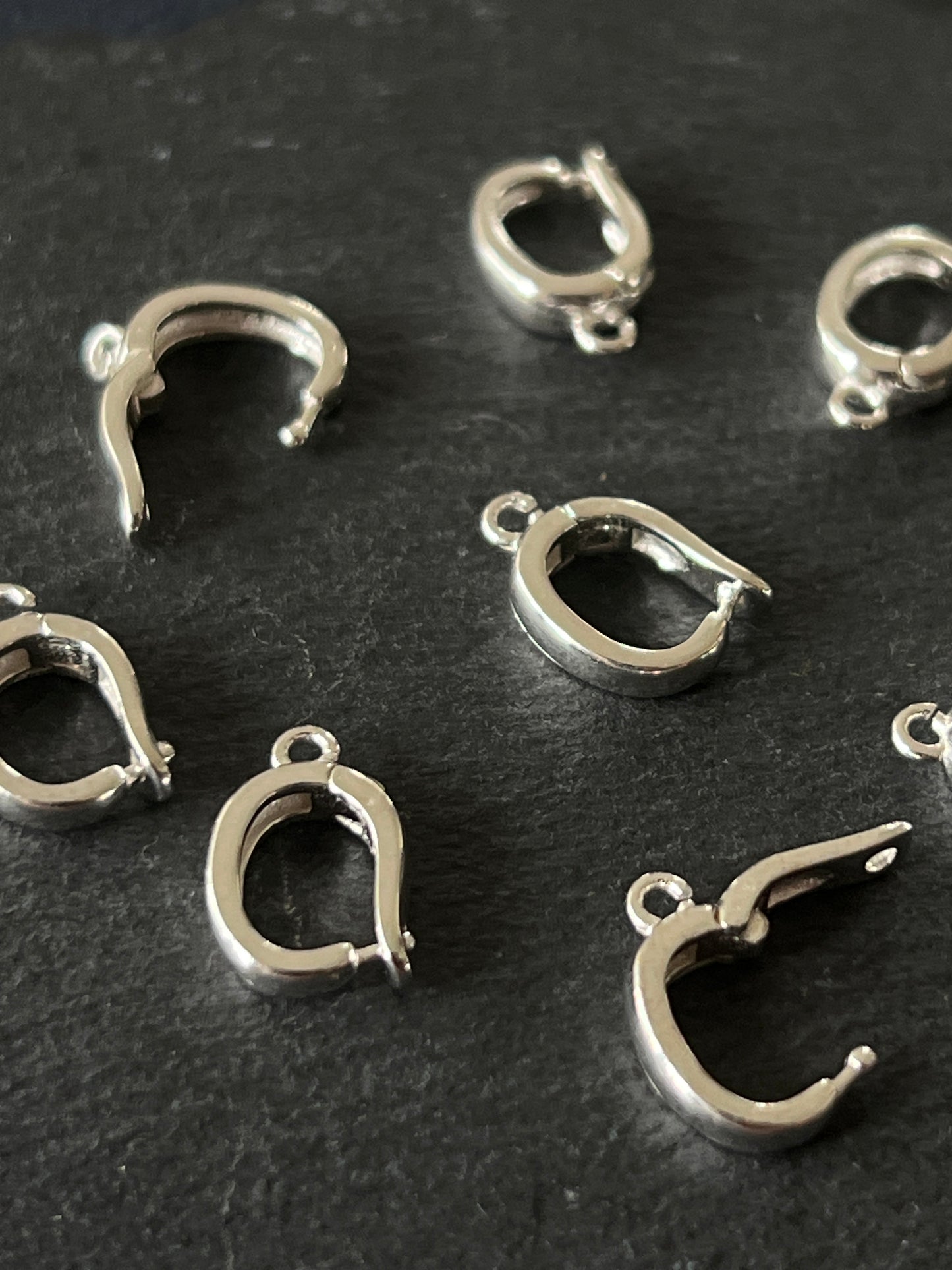 シルバー925 クリッカー 13×9×3mm 内径8×6mm カン3mm