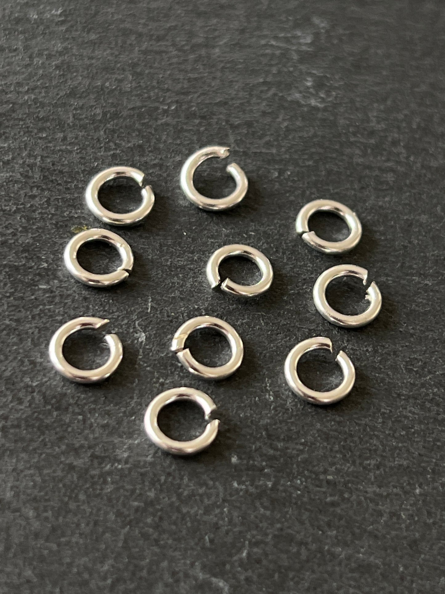 10個 シルバー925 丸カン 6mm 線1mm