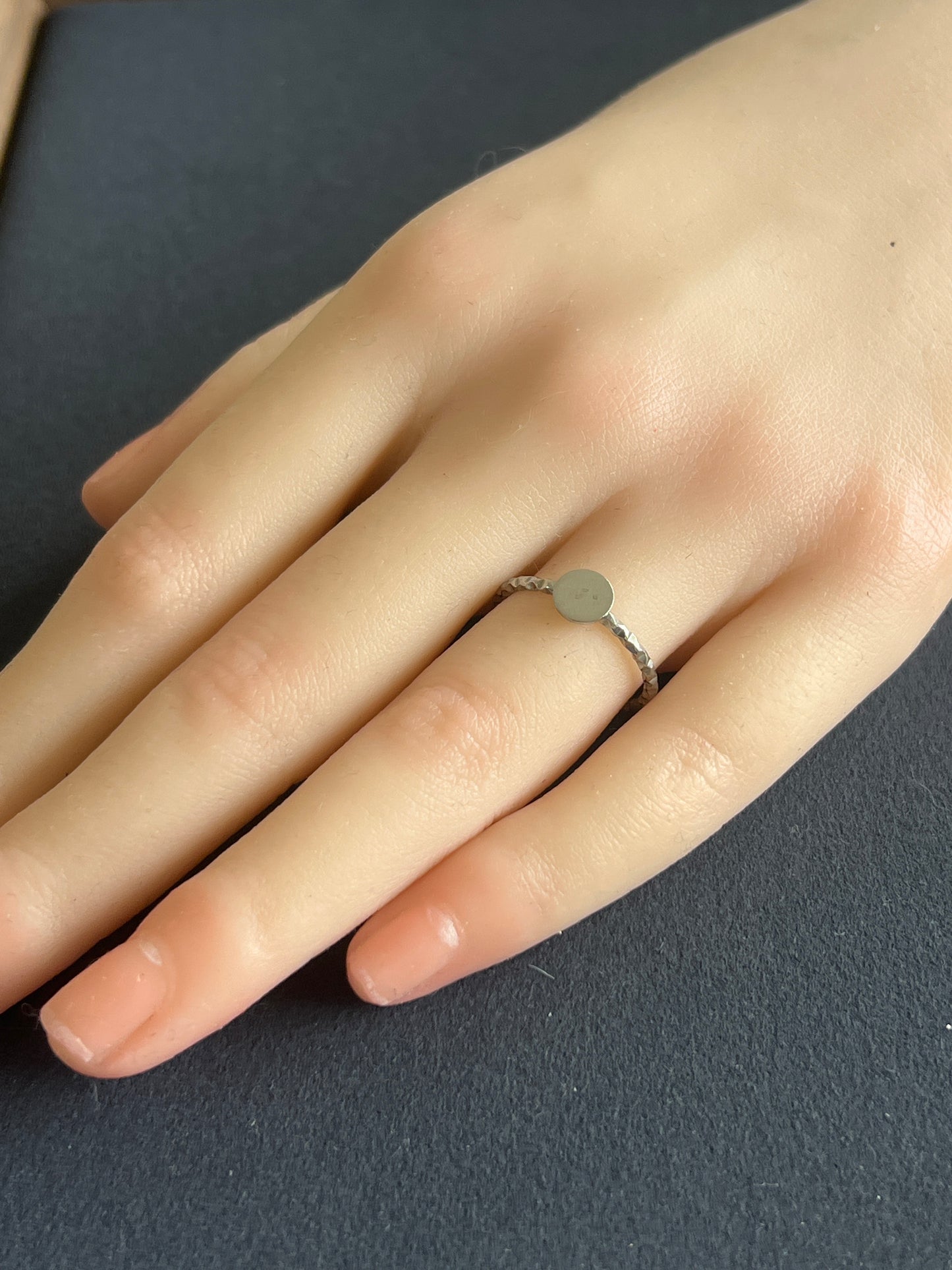 5個 リング空枠 ステンレススチール 皿6mm 約11号 調整可