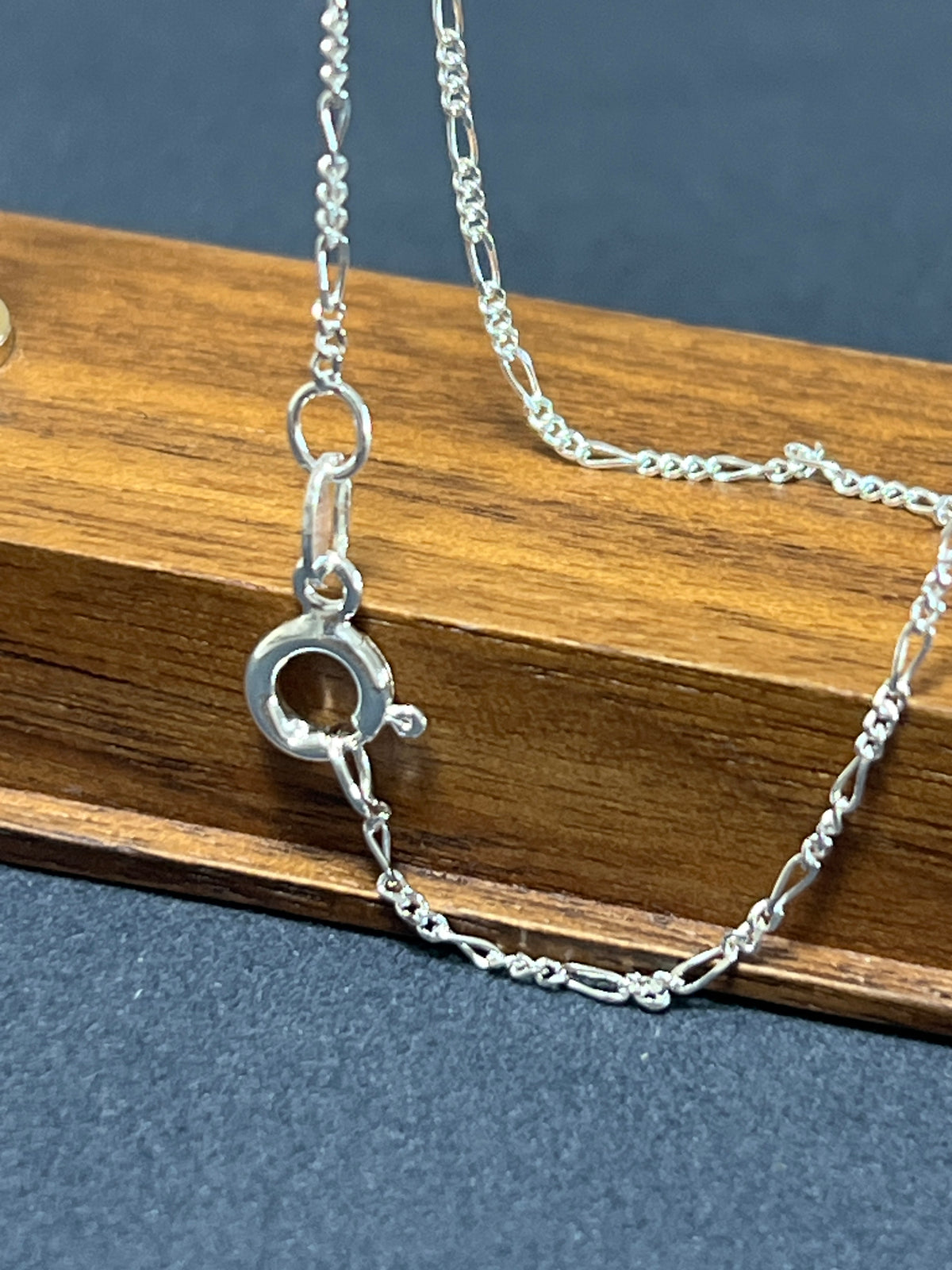 シルバー925 ネックレスチェーン 45cm フィガロ 1.3mm