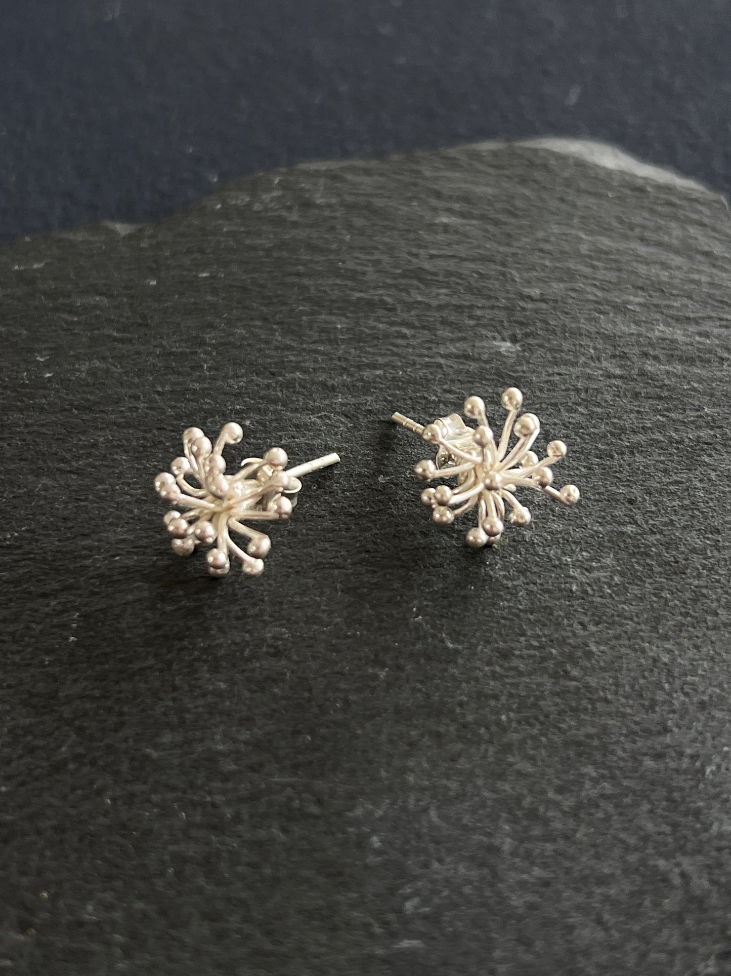 カレンシルバー スタッドピアス 約20×14mm