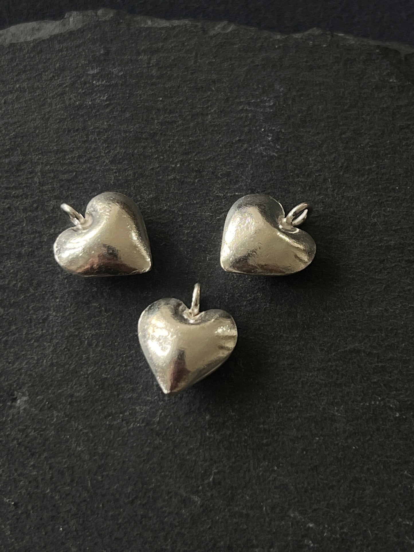 1個 カレンシルバー チャーム ハート 16.5×13.5×7mm