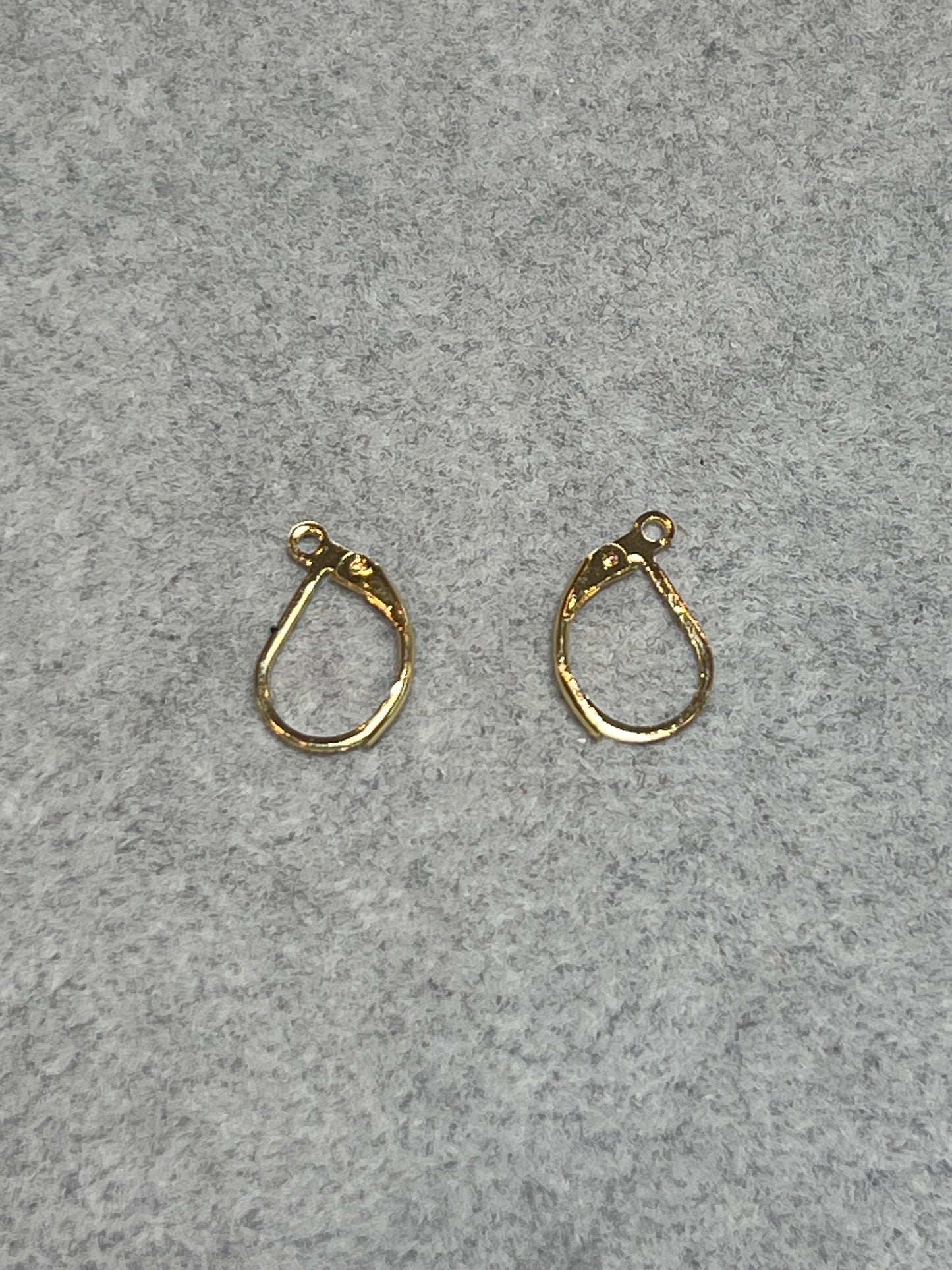 20個 フレンチピアスフック ステンレススチール製 24KGP 15×10mm