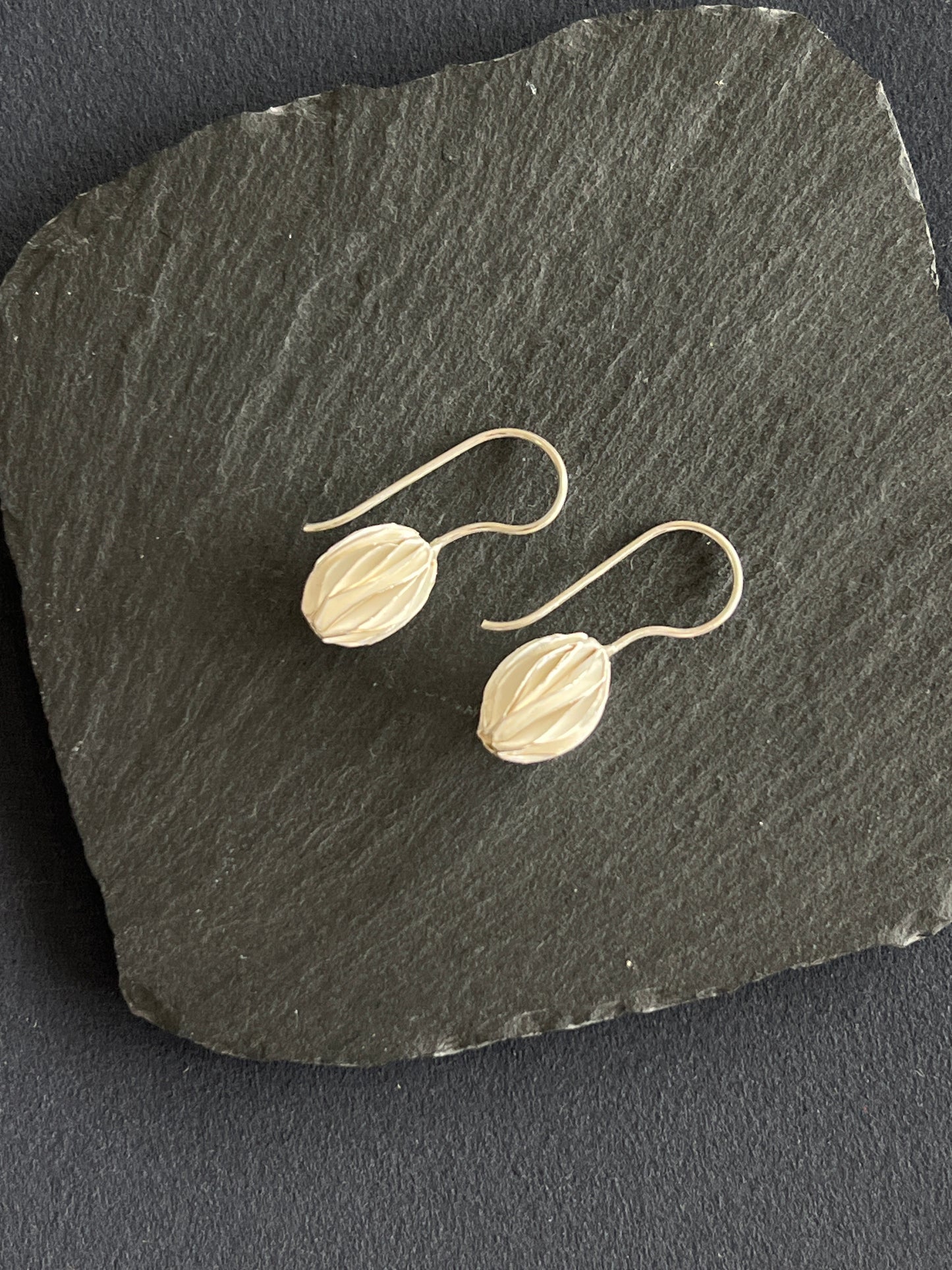 1ペア カレンシルバー ピアス 14×10mm（パーツサイズ）