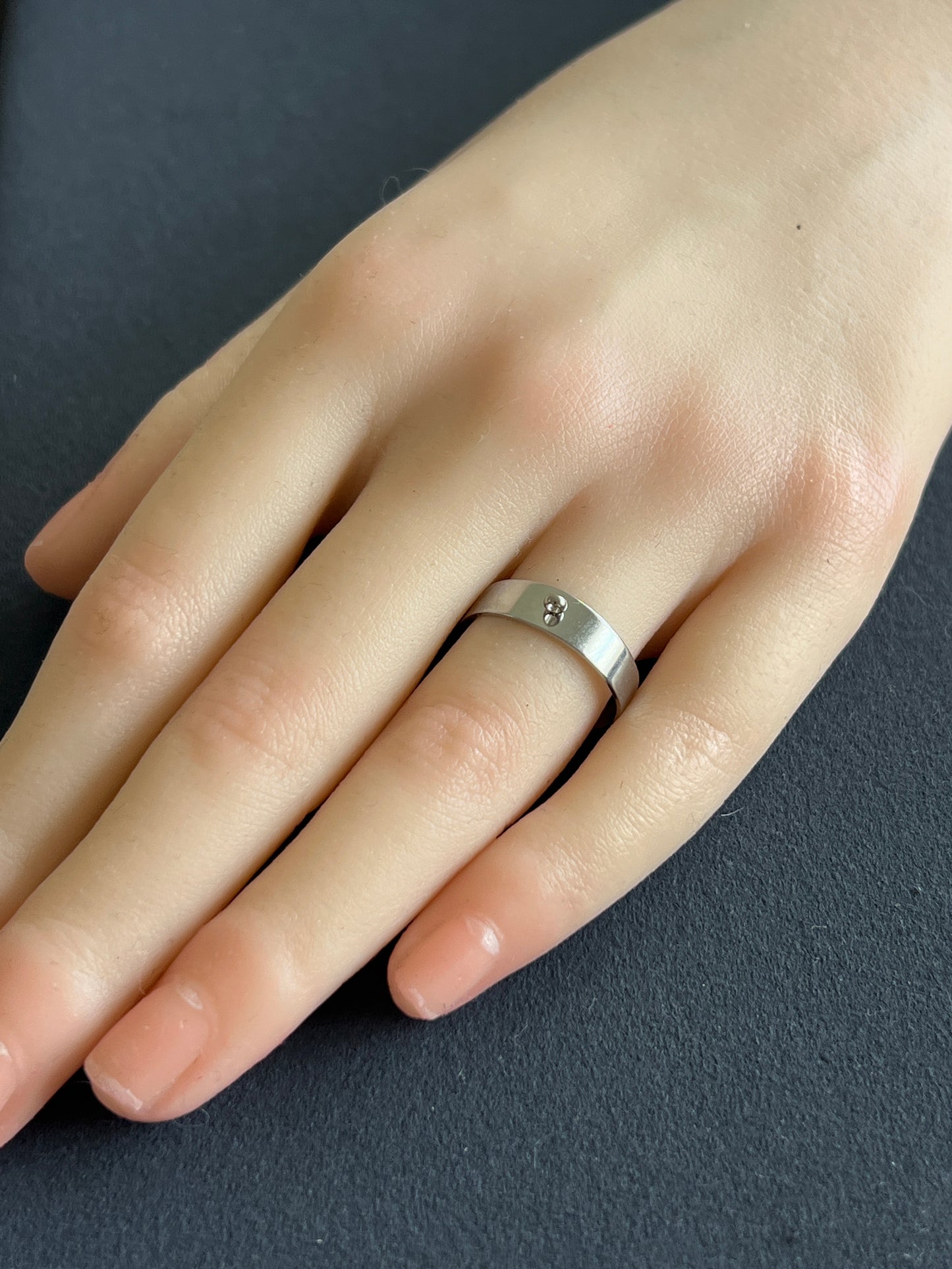 5個 リング空枠 ステンレススチール カン2.4mm 約15号 調整可