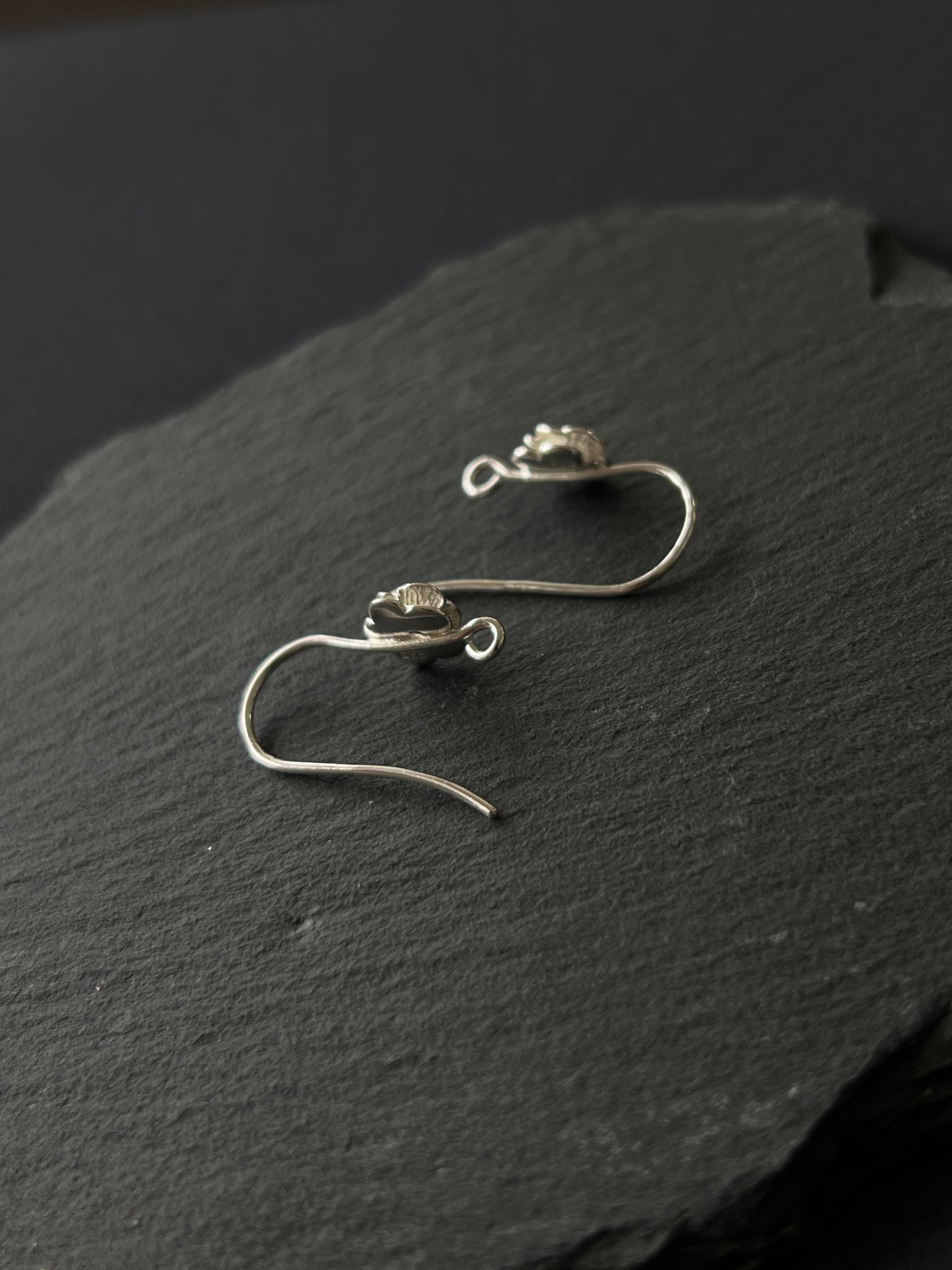 1ペア シルバー925 ピアスパーツ 21mm 薔薇7mm