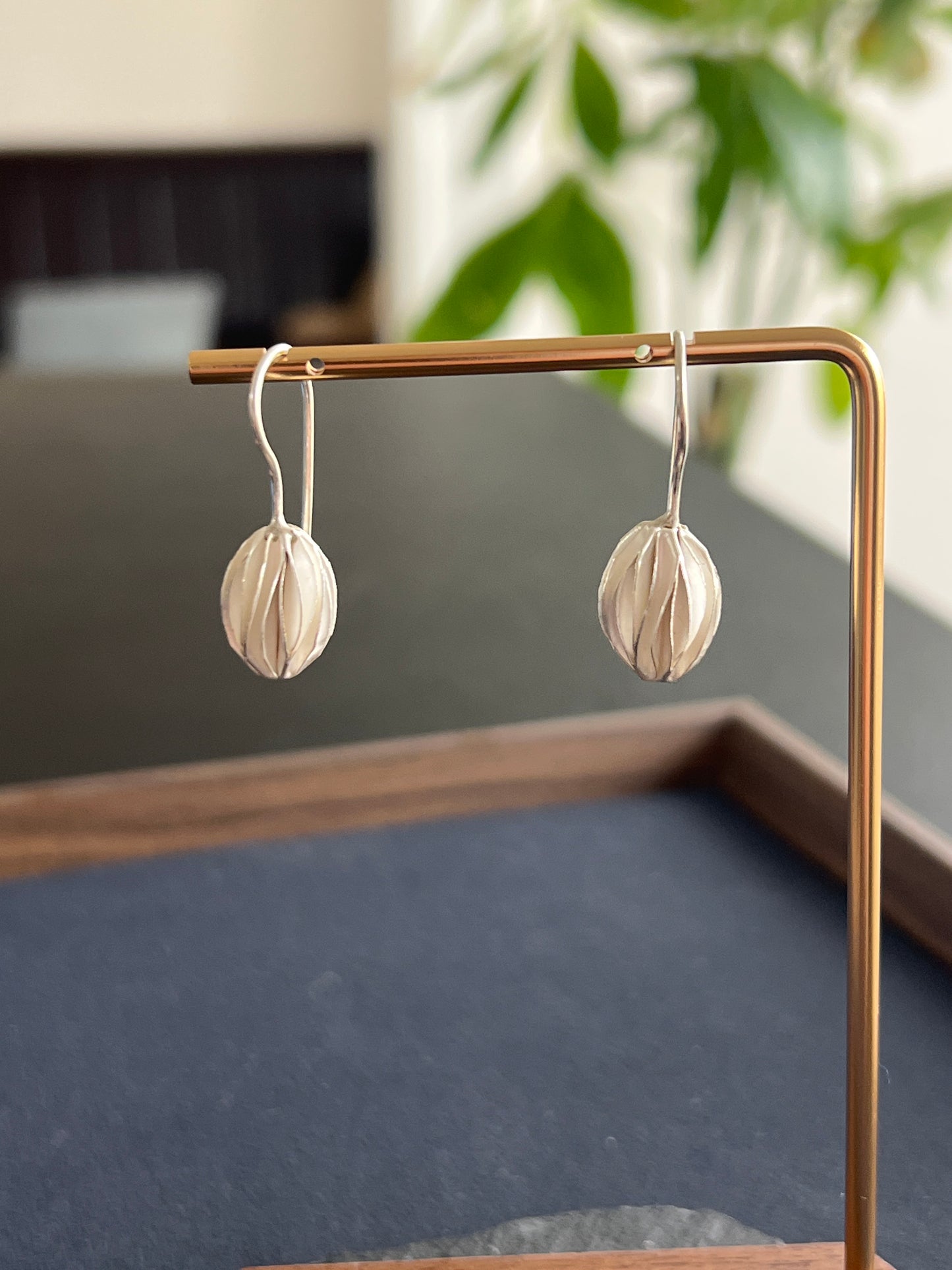 1ペア カレンシルバー ピアス 14×10mm（パーツサイズ）