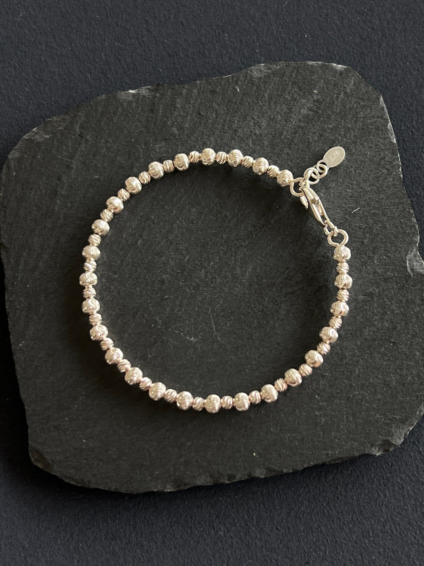 シルバー925 ブレスレット 直径6cm 内周17cm 1cmアジャスター付き