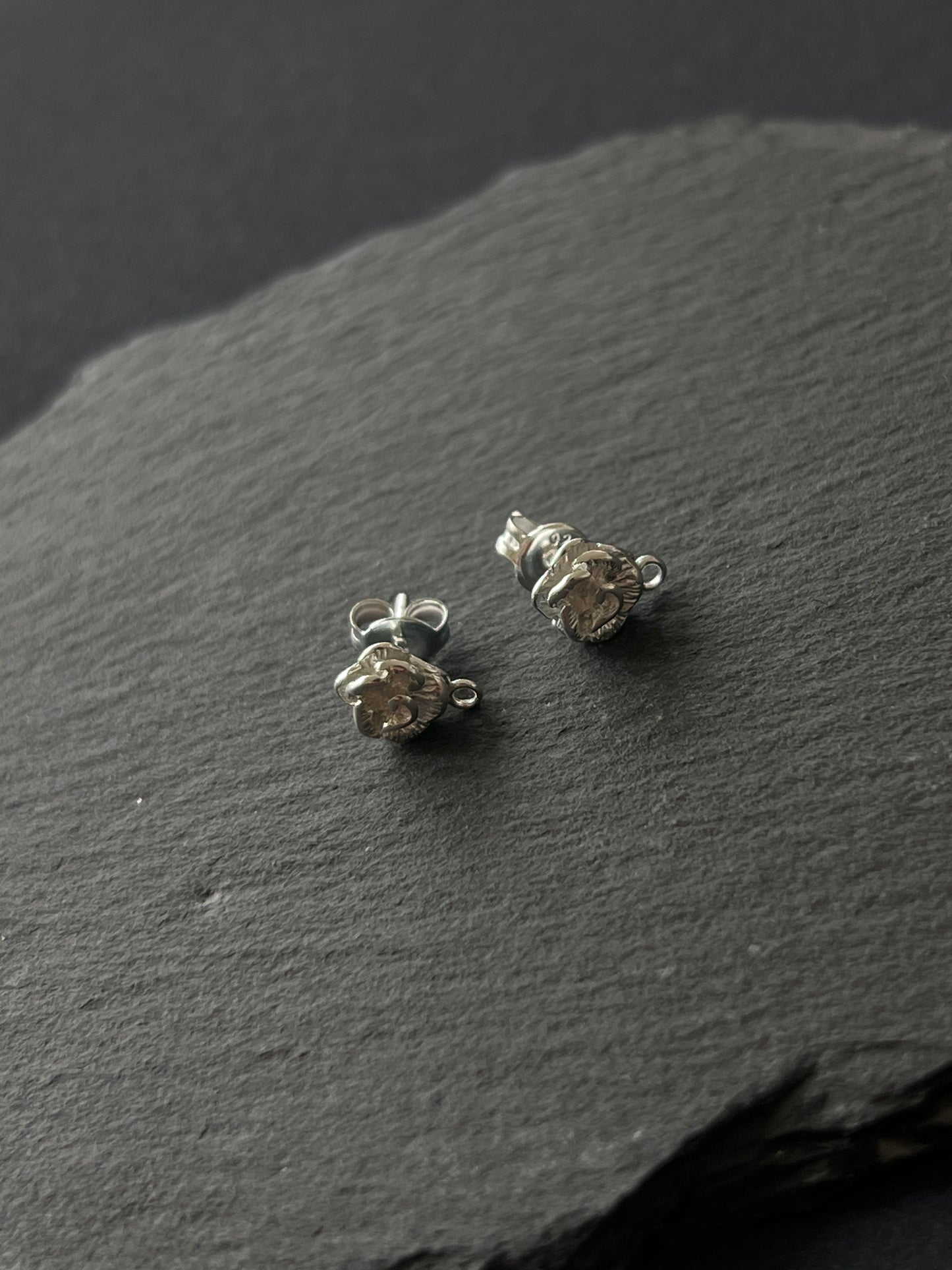 1ペア シルバー925 ポストピアスパーツ 12mm 薔薇 約7mm