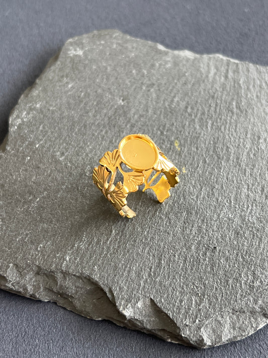 1個 リング空枠 ステンレススチール 皿10×8mm 15号 調整可