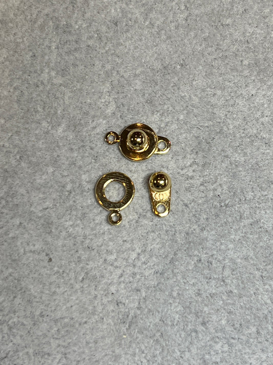 1個 ニューホック ステンレススチール 24KGP 15.5×9mm