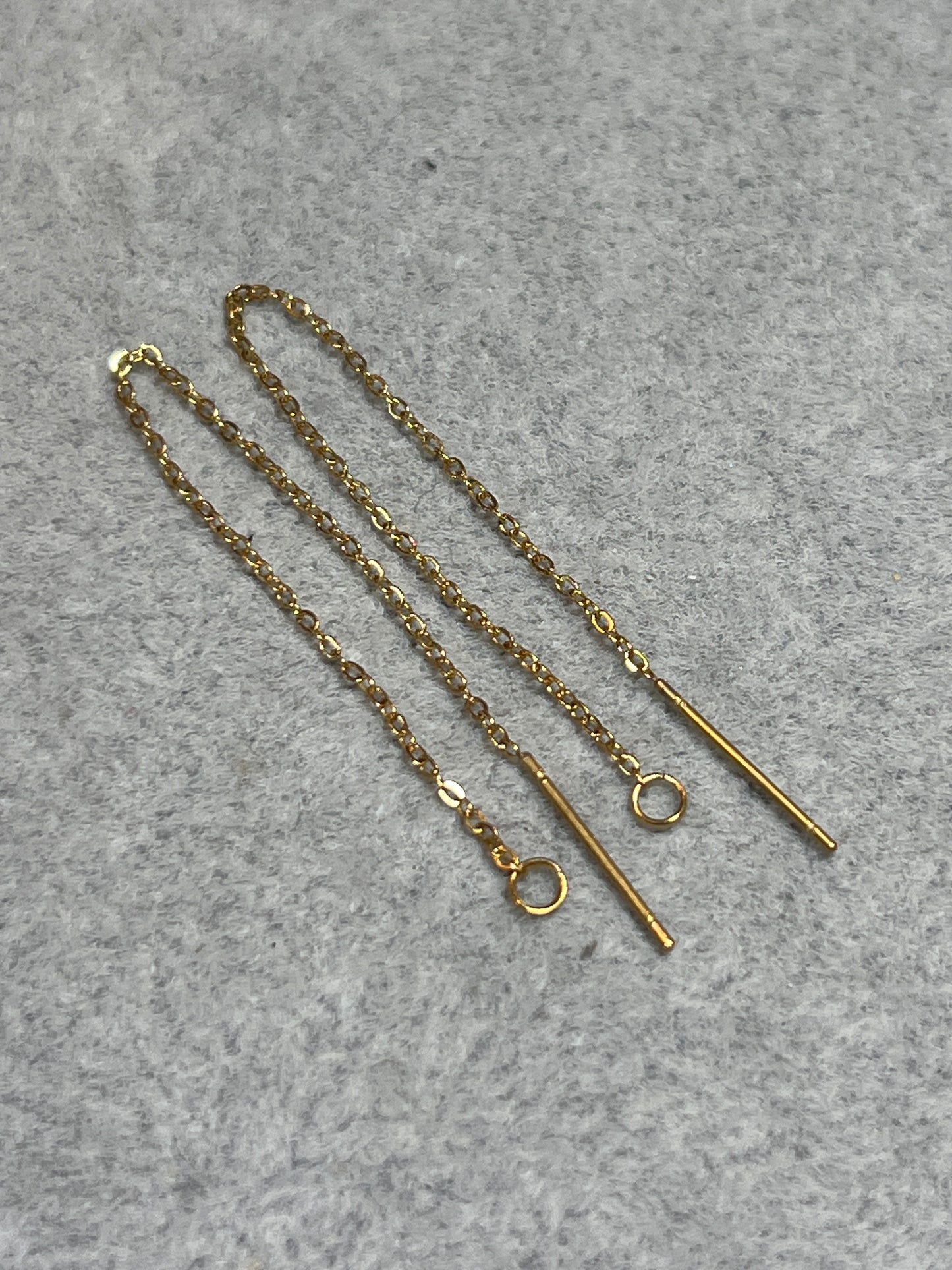 10本 アメリカンピアスチェーン ステンレススチール製 ゴールドカラー10×3.5mm