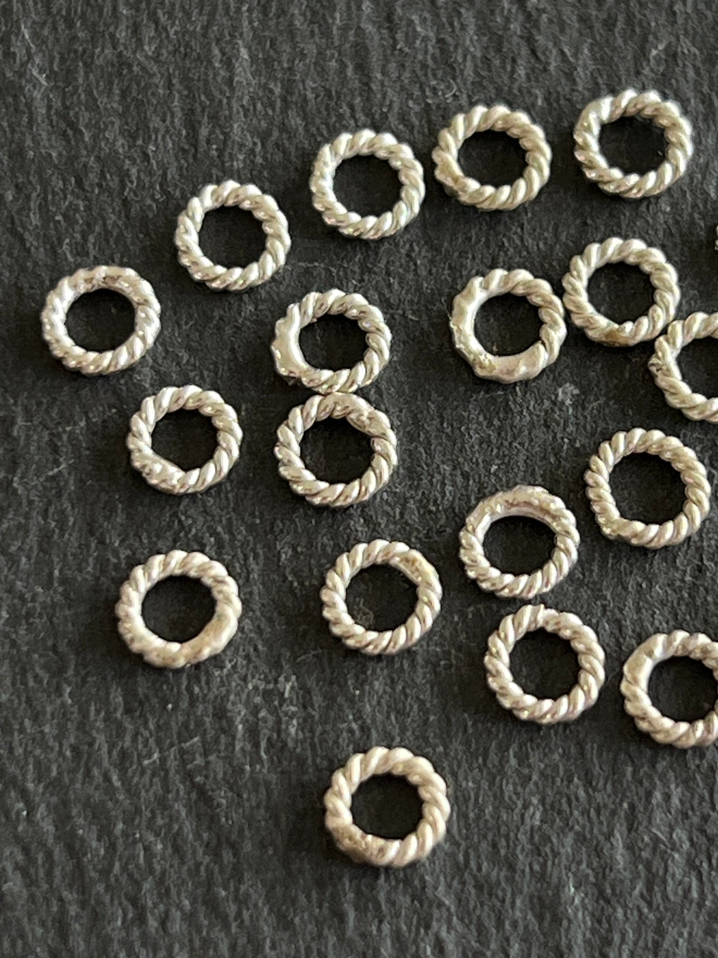 10個セット カレンシルバー 丸カン 約5mm 溶接