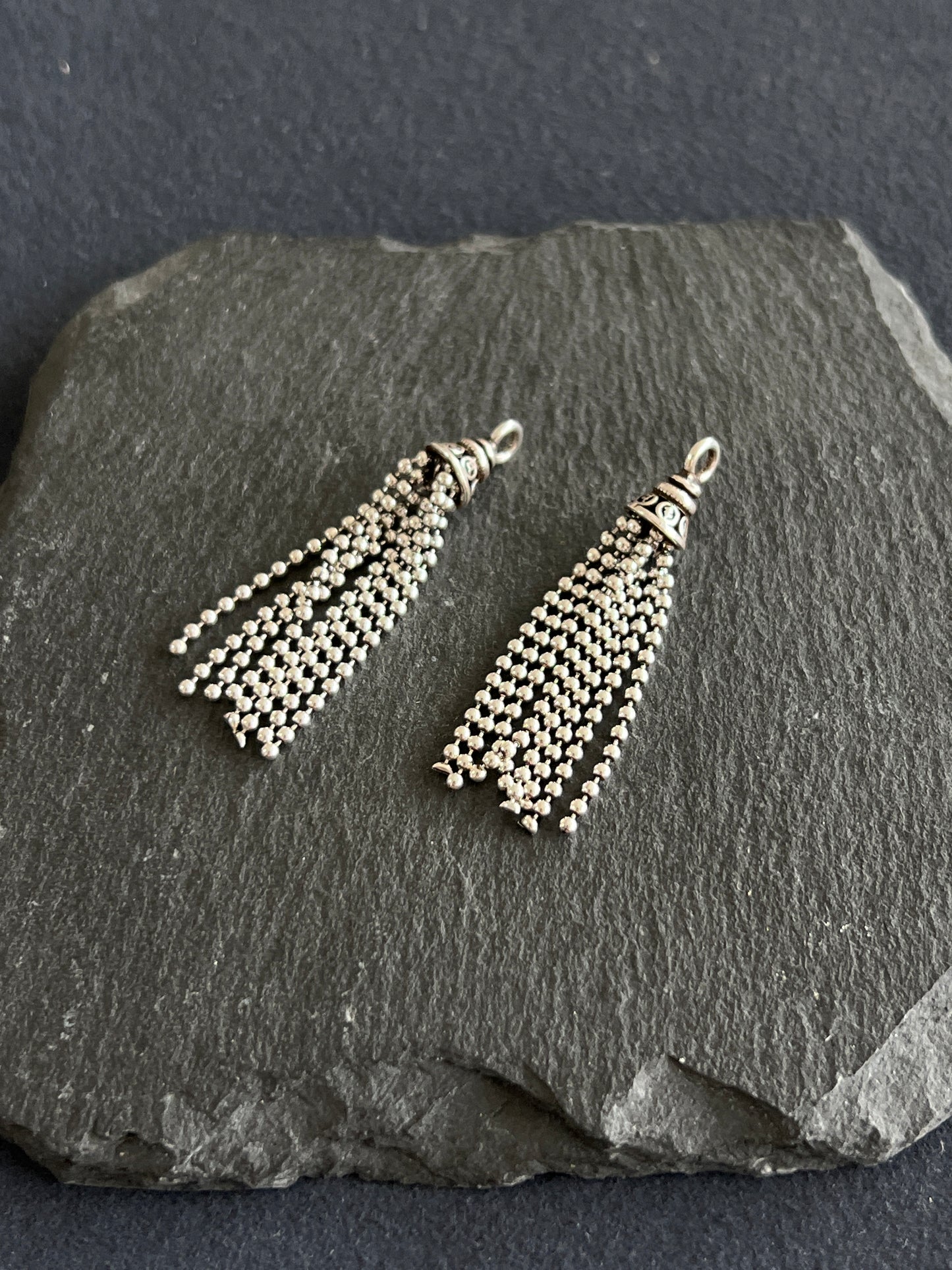 シルバー925 タッセル パーツ 40mm