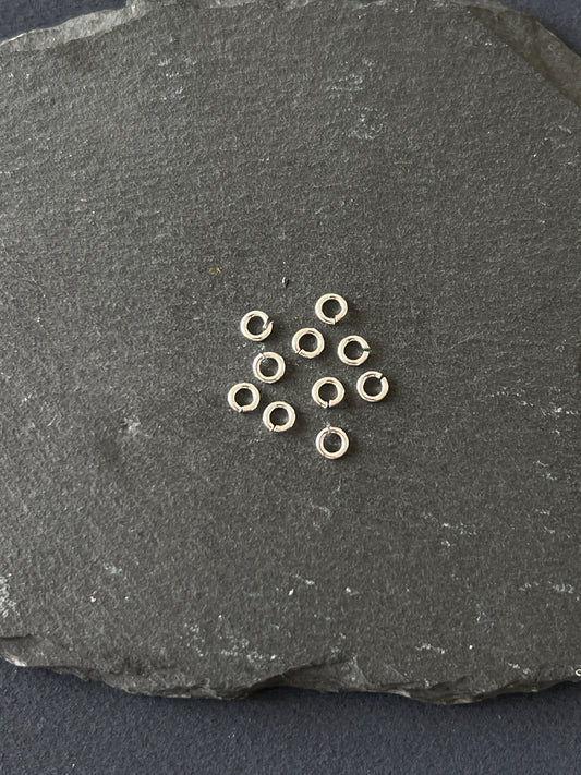 10個 シルバー925 丸カン 4.2mm 線0.8mm