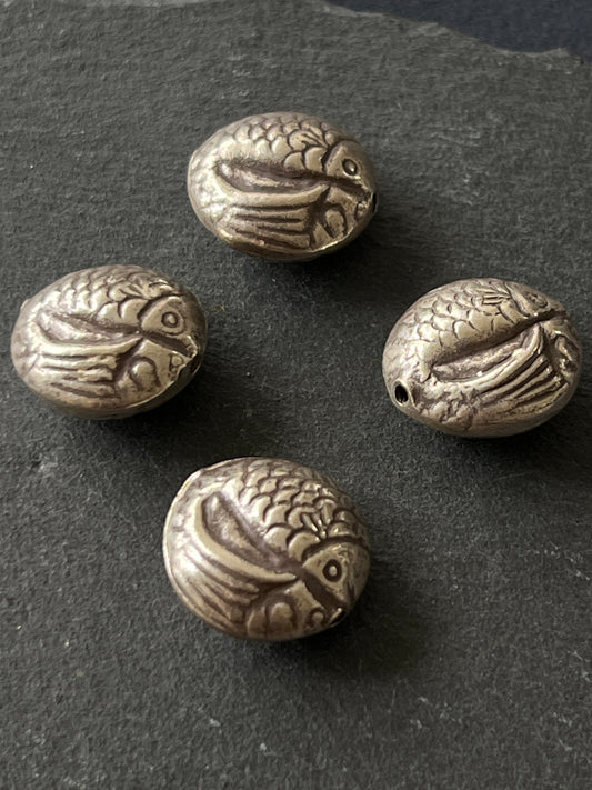 1個 カレンシルバー 貫通パーツ 19×10mm