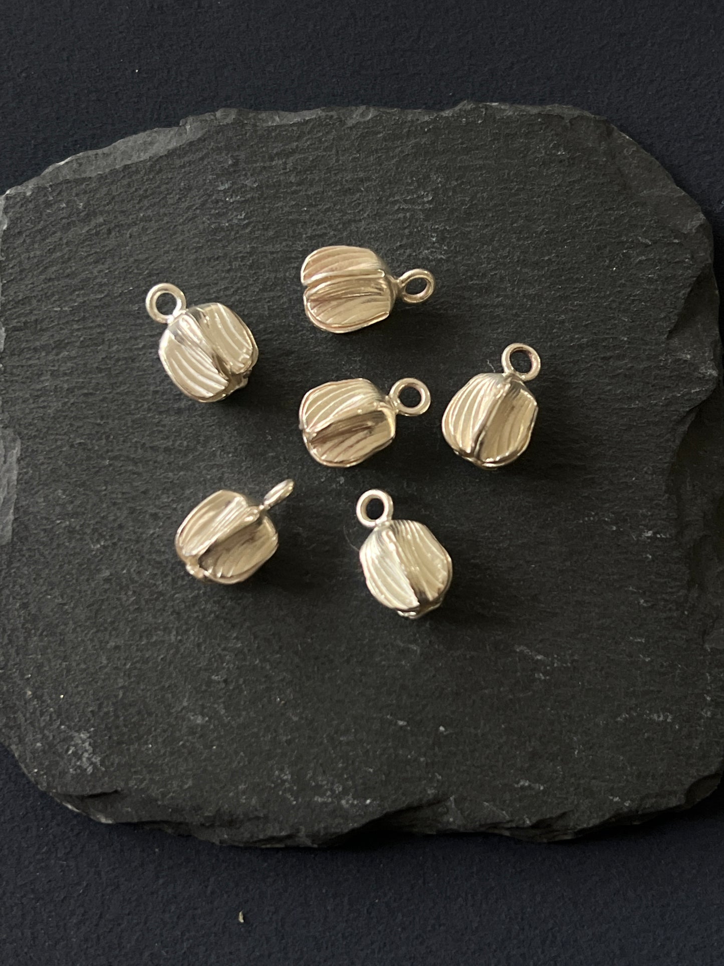 1個 カレンシルバー チャーム 17×11〜10mm