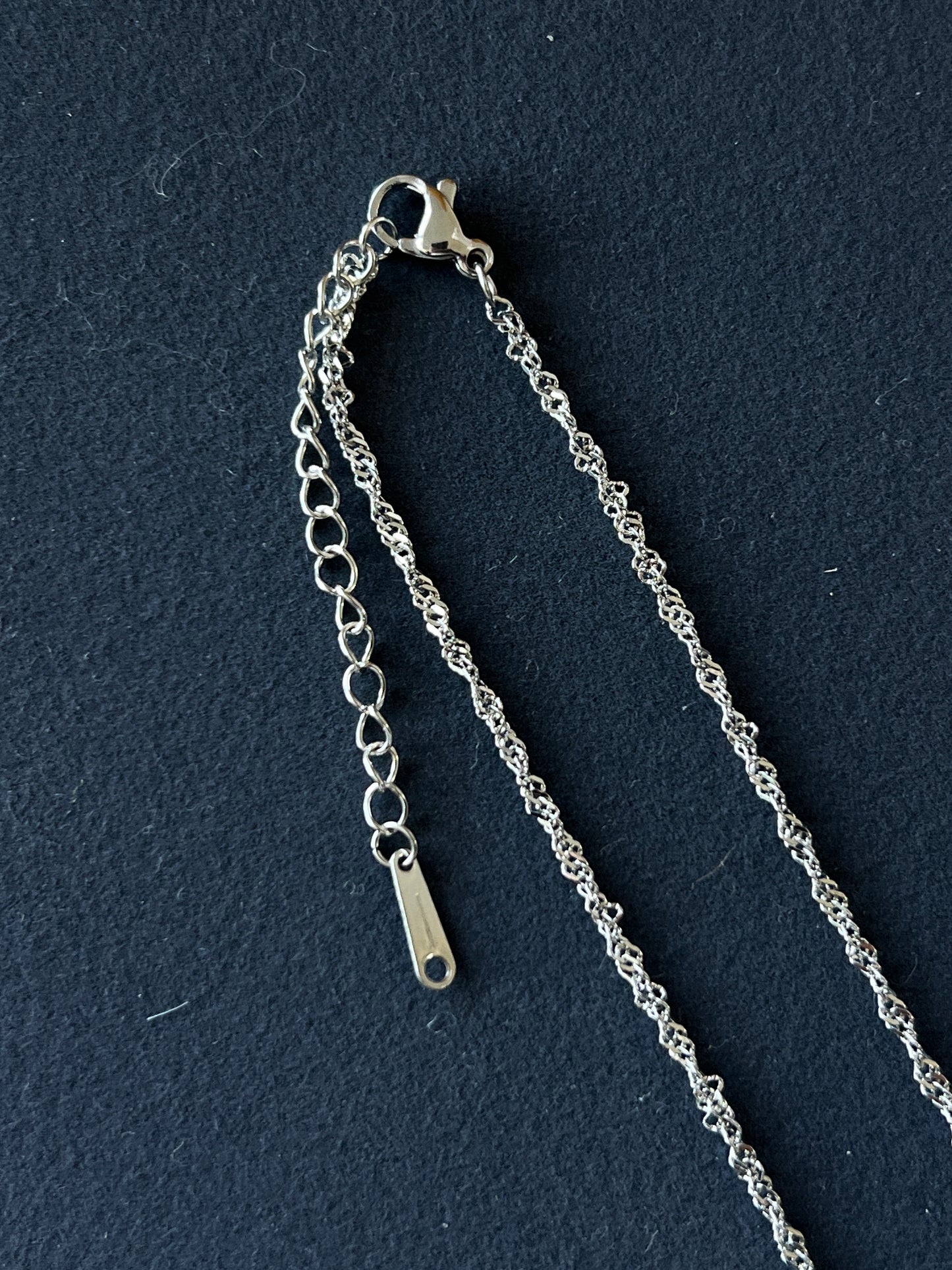 1本 ネックレスチェーン ステンレススチール 45cm+アジャスター5cm