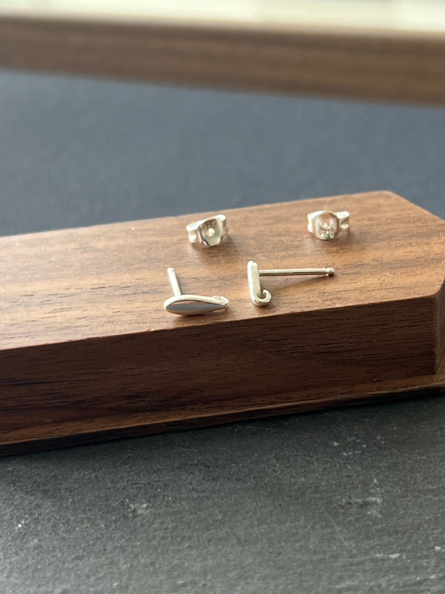 1ペア シルバー925 ポストピアスパーツ 11mm ヘッド8×2.5mm