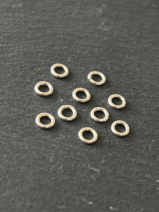 10個 カレンシルバー 丸カン  4.7mm 線1mm