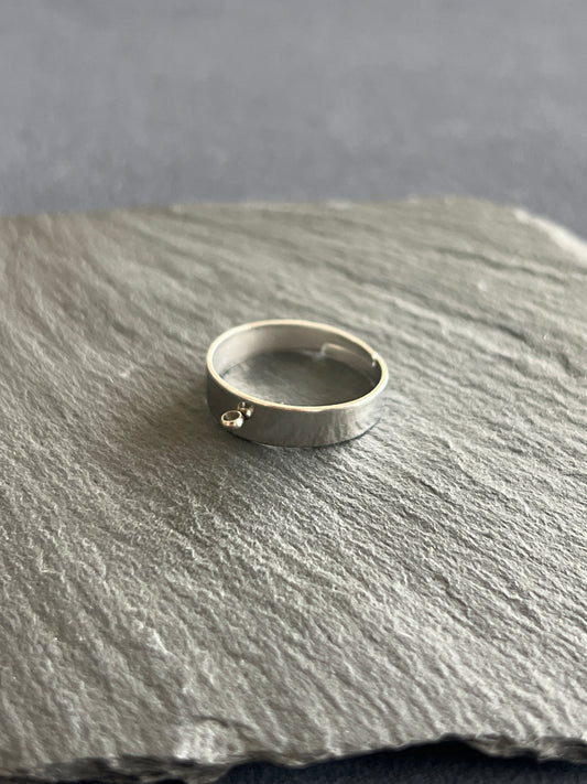 5個 リング空枠 ステンレススチール カン2.4mm 約15号 調整可