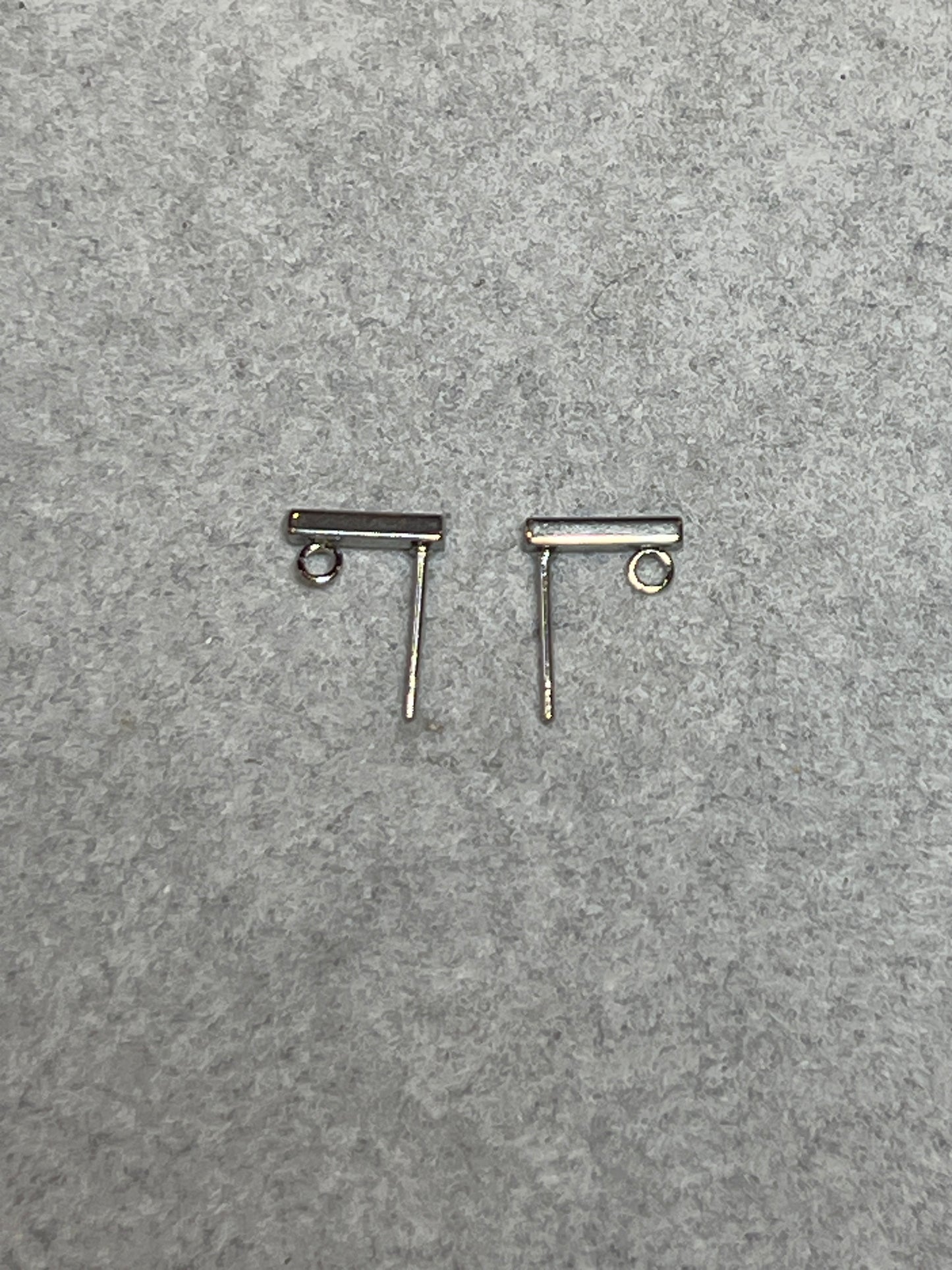 20個 バー付きポストピアス ステンレススチール 13×10mm