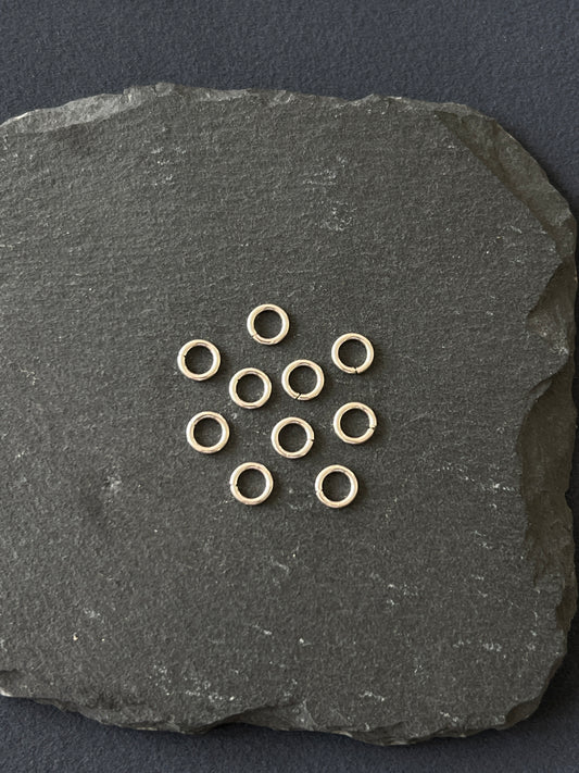 10個 カレンシルバー 丸カン  6mm 線1mm