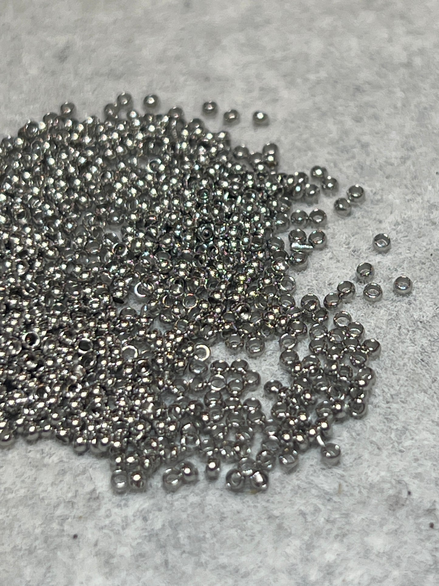 約1000個 つぶし玉 スペーサー ステンレススチール 1.5mm 穴0.8mm
