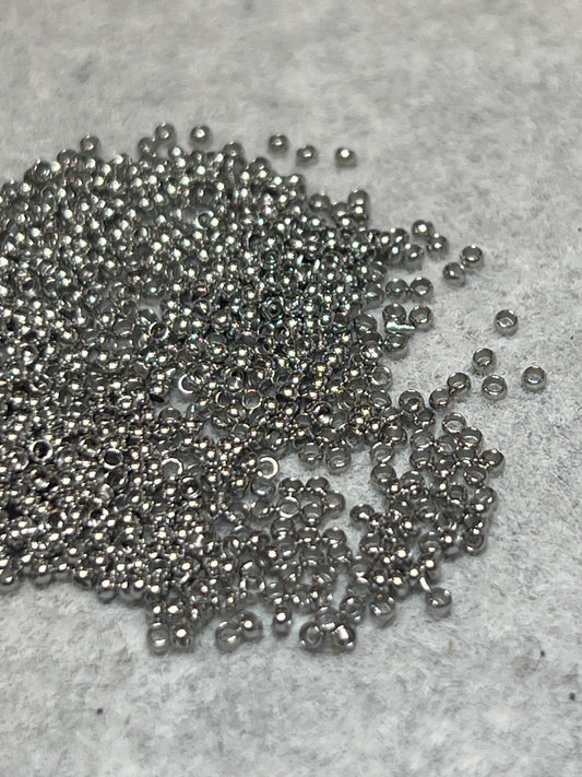 約1000個 つぶし玉 スペーサー ステンレススチール 1.5mm 穴0.8mm