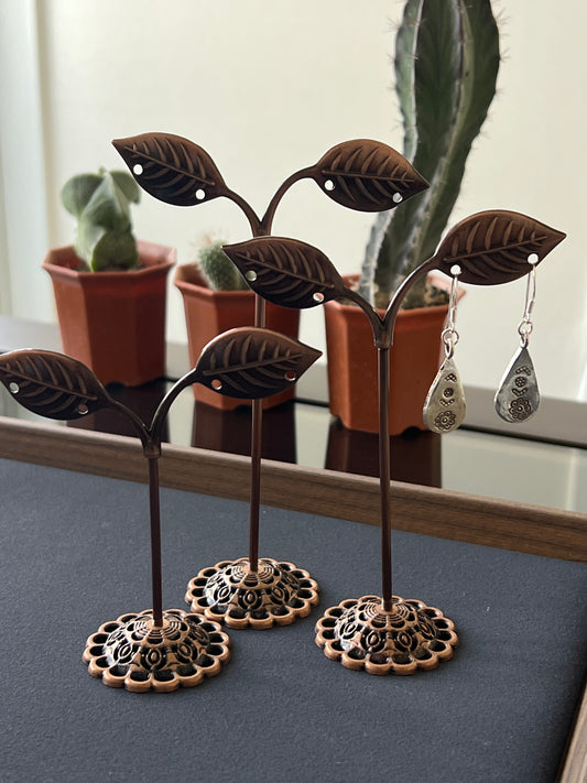 3本セット ピアススタンド ブロンズカラー 9cm 11.5cm 13cm