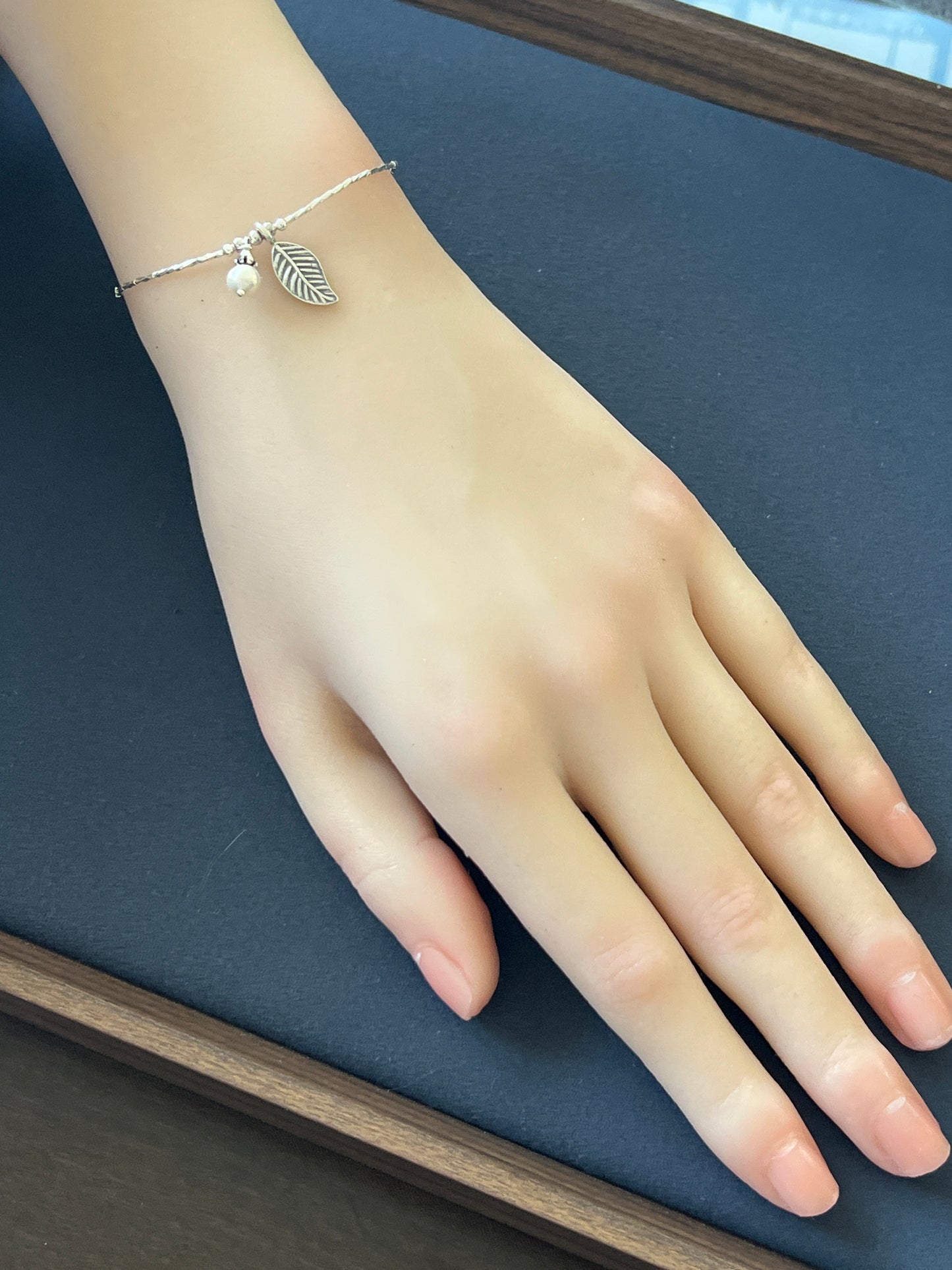 カレンシルバー ブレスレット 淡水パール 16.5cm+アジャスター2cm
