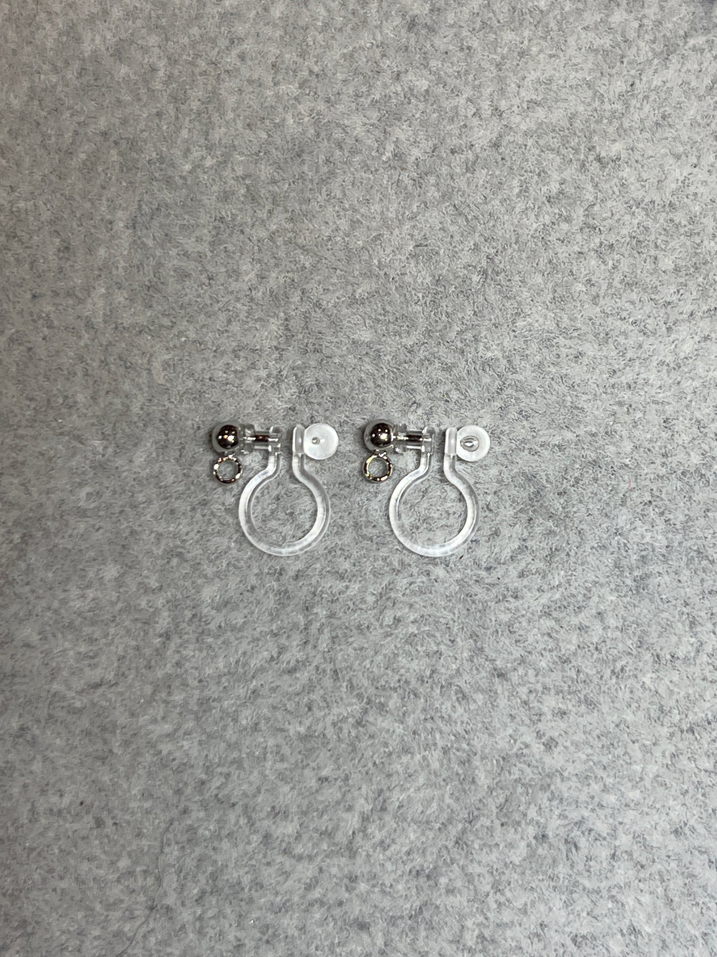 2個 樹脂イヤリングパーツ ステンレススチール製 11×10mm