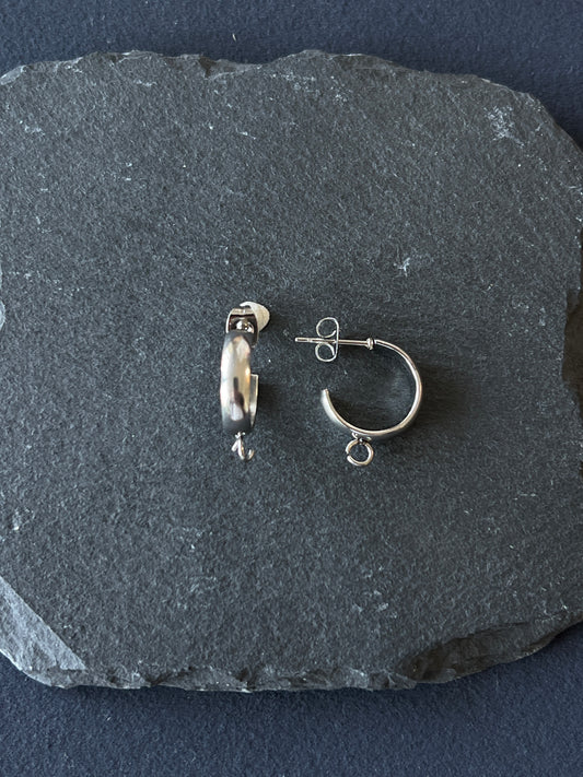 1ペア ピアスパーツ ステンレススチール  20×20mm カン4mm