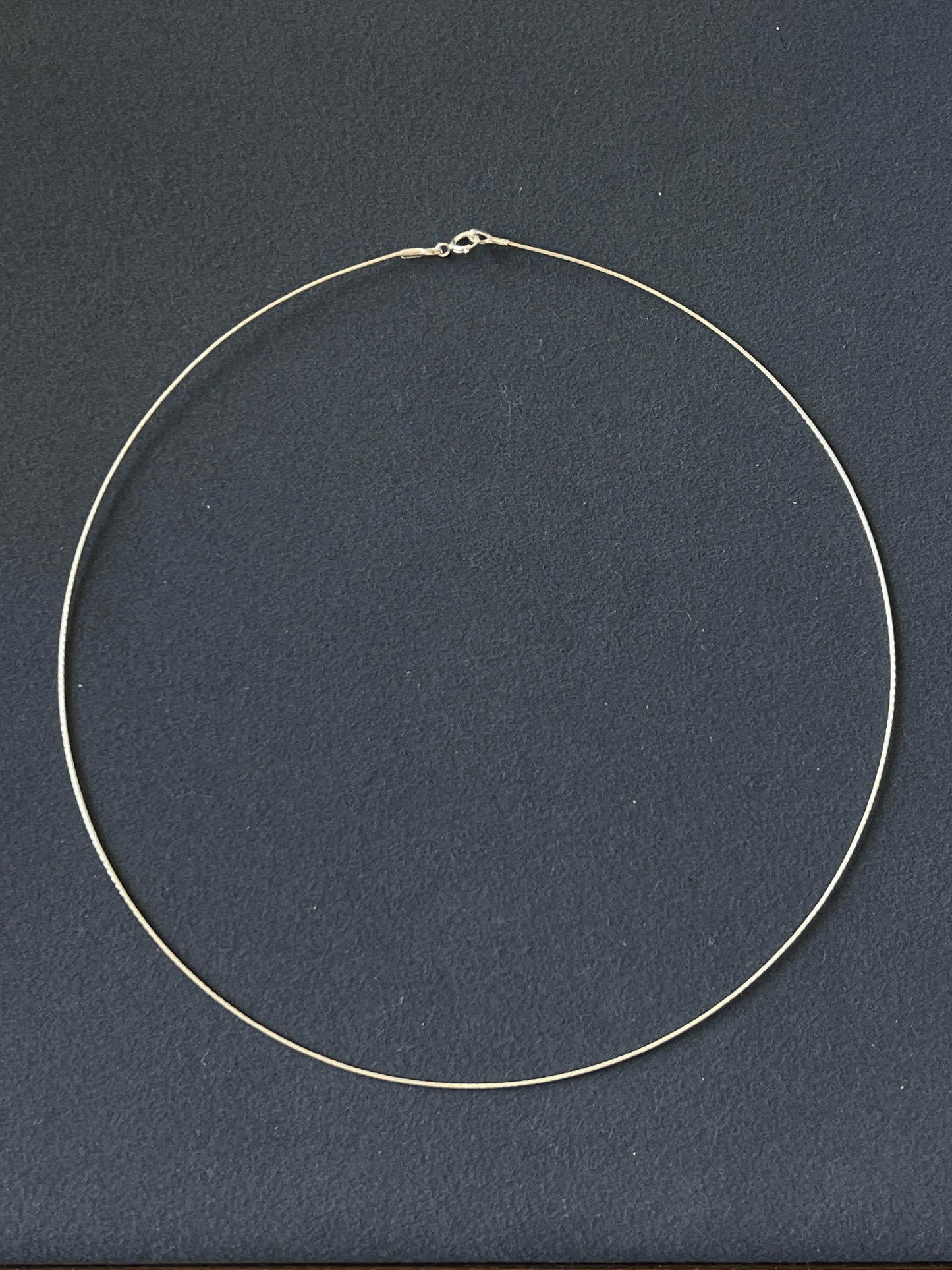 1本 シルバー925 チョーカーネックレス 40cm 0.6mm