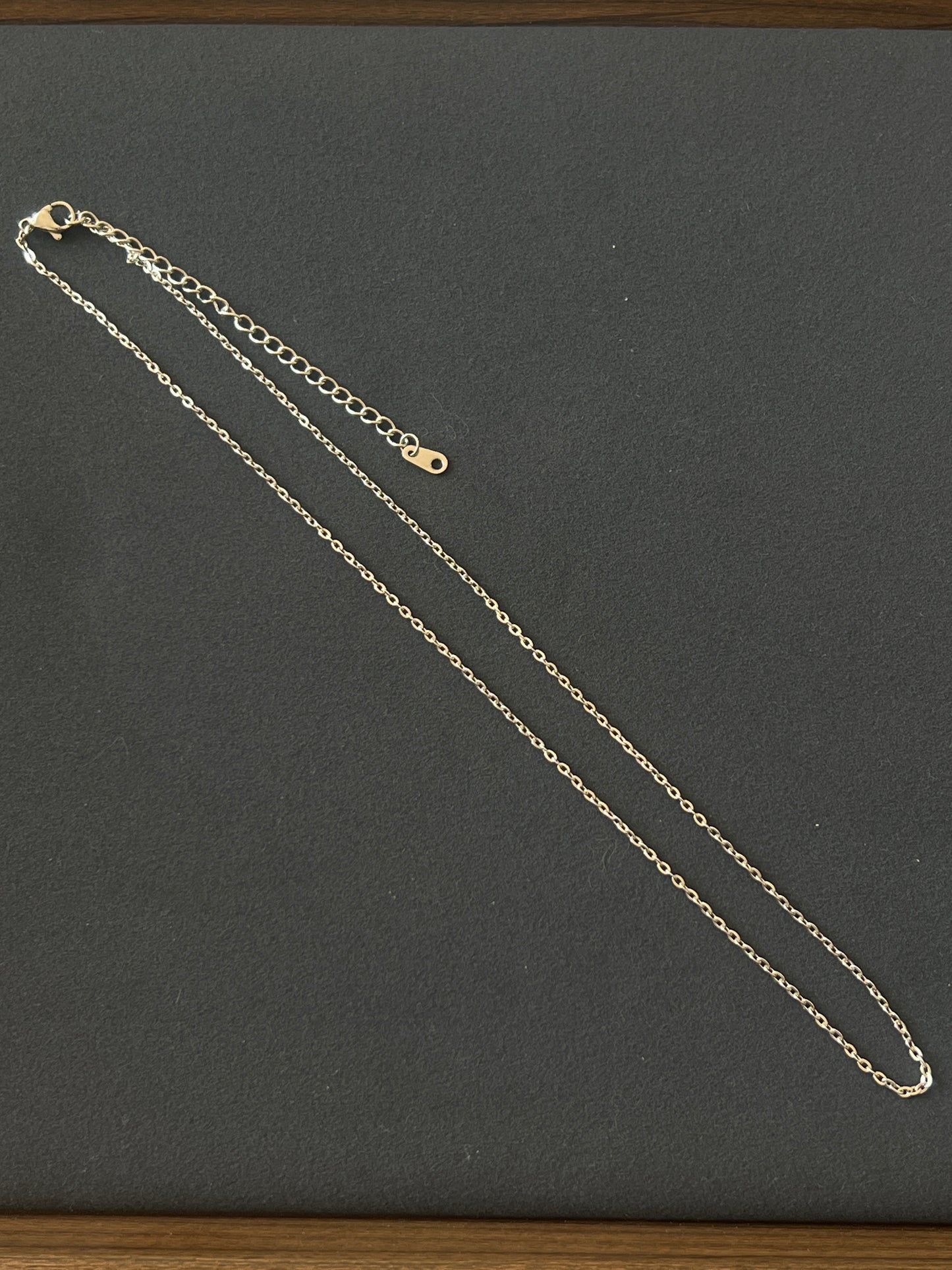 10本セット ネックレスチェーン ステンレススチール 小豆 44cm+アジャスター7.5cm