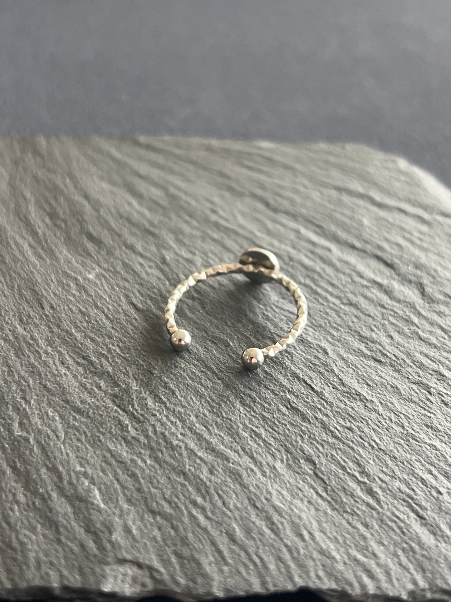 5個 リング空枠 ステンレススチール 皿6mm 約11号 調整可