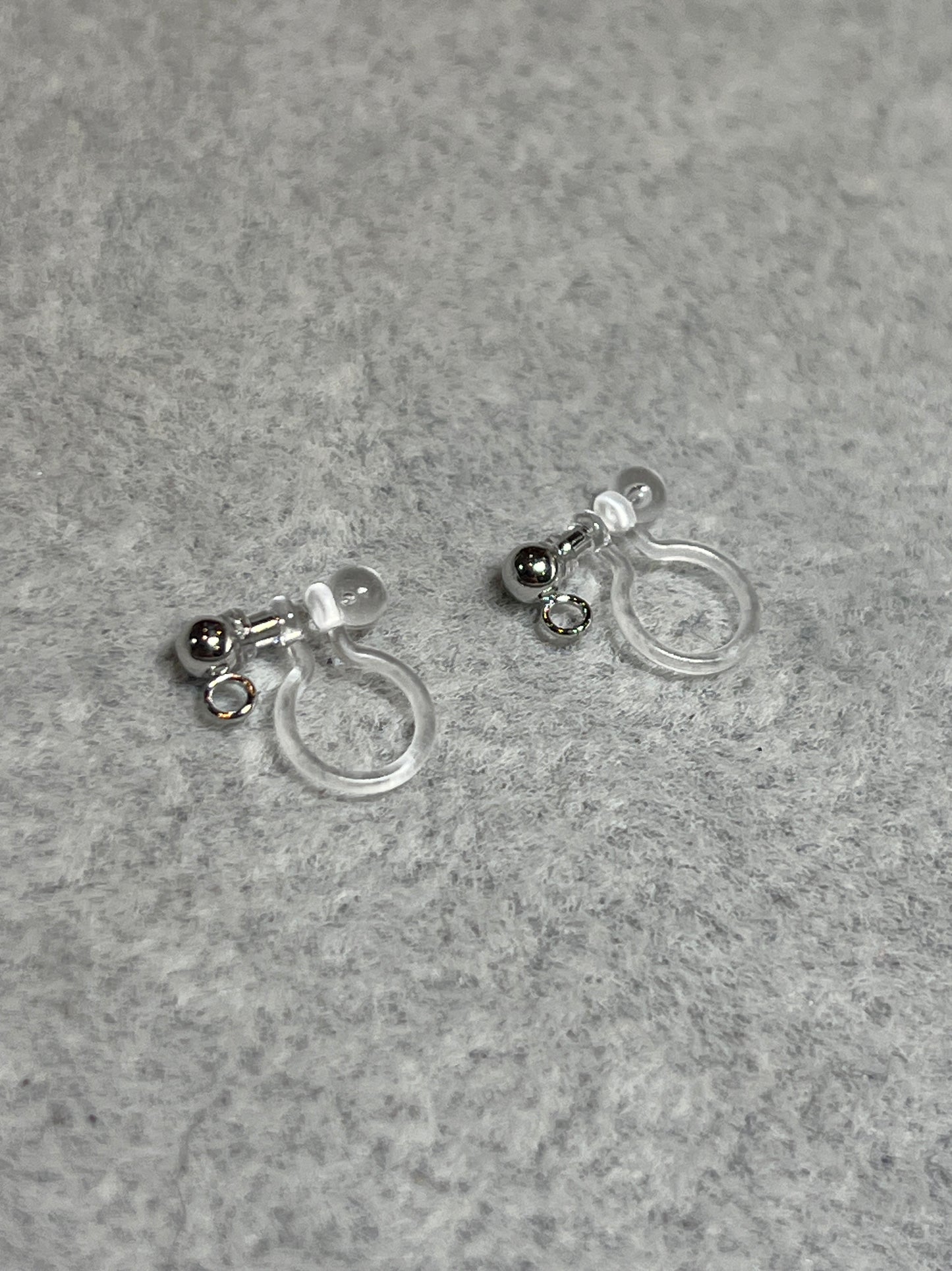 2個 樹脂イヤリングパーツ ステンレススチール製 11×10mm