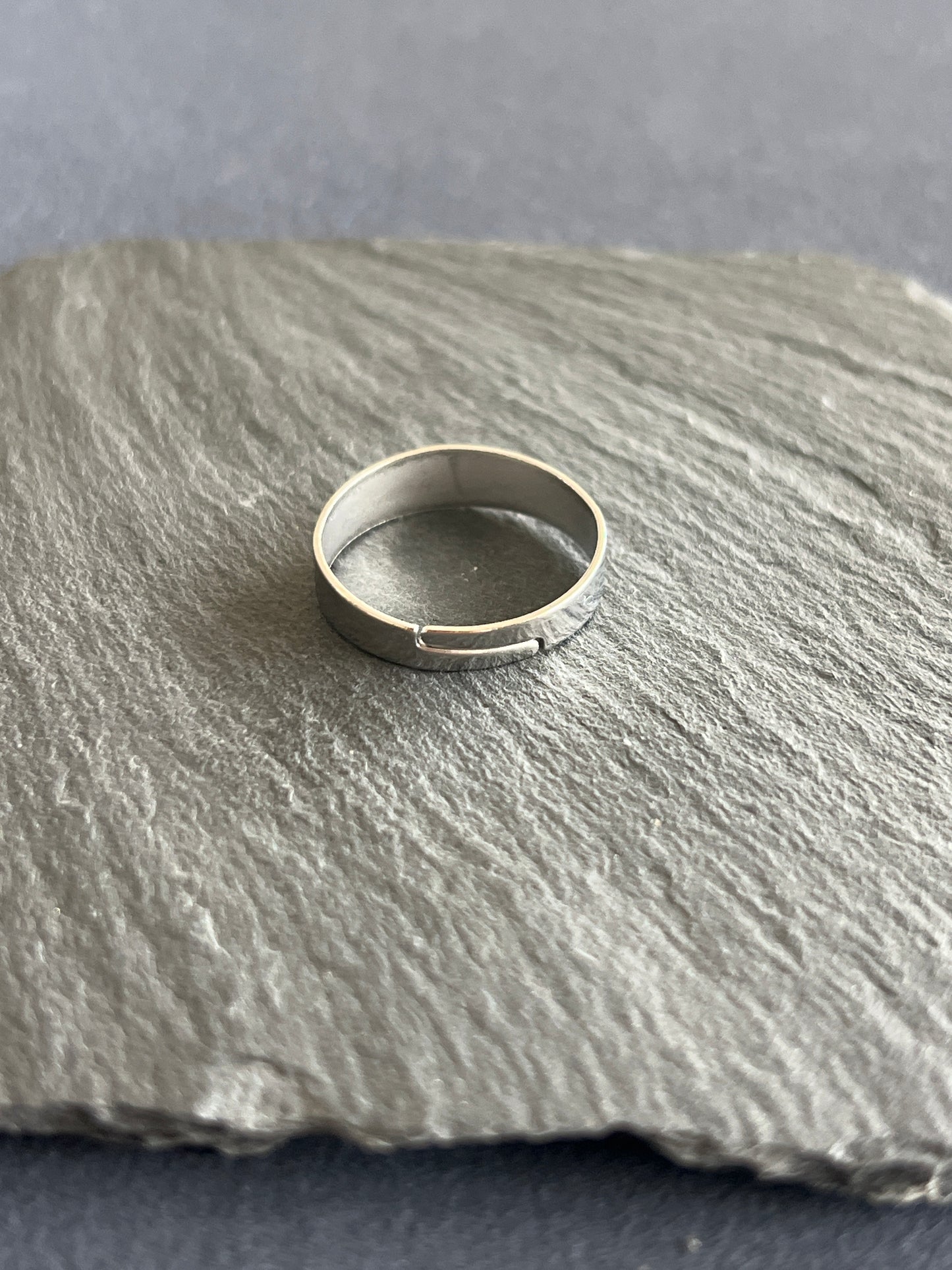 5個 リング空枠 ステンレススチール カン2.4mm 約15号 調整可