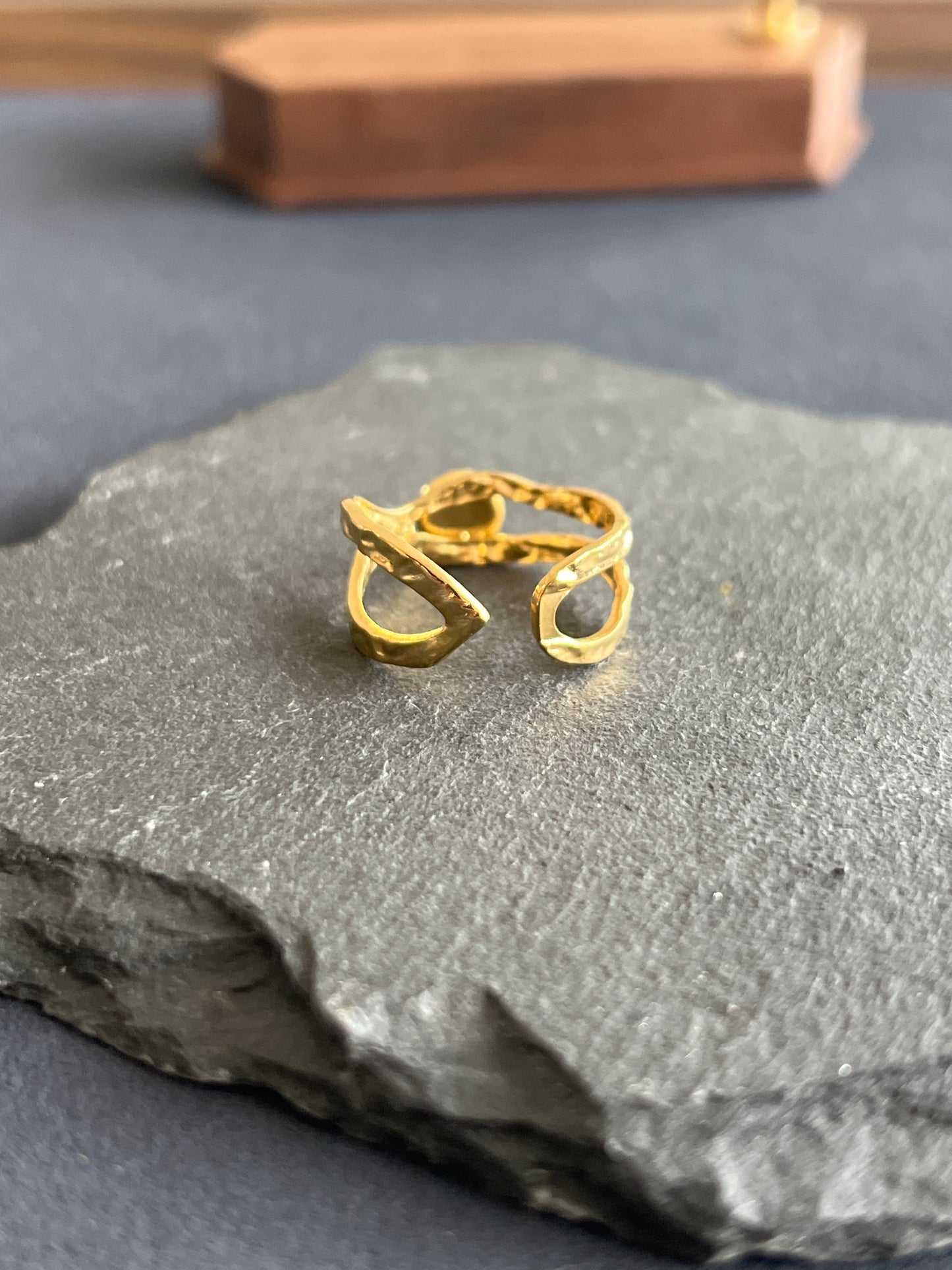 1個 リング空枠 ステンレススチール 皿6mm 約14号 調整可