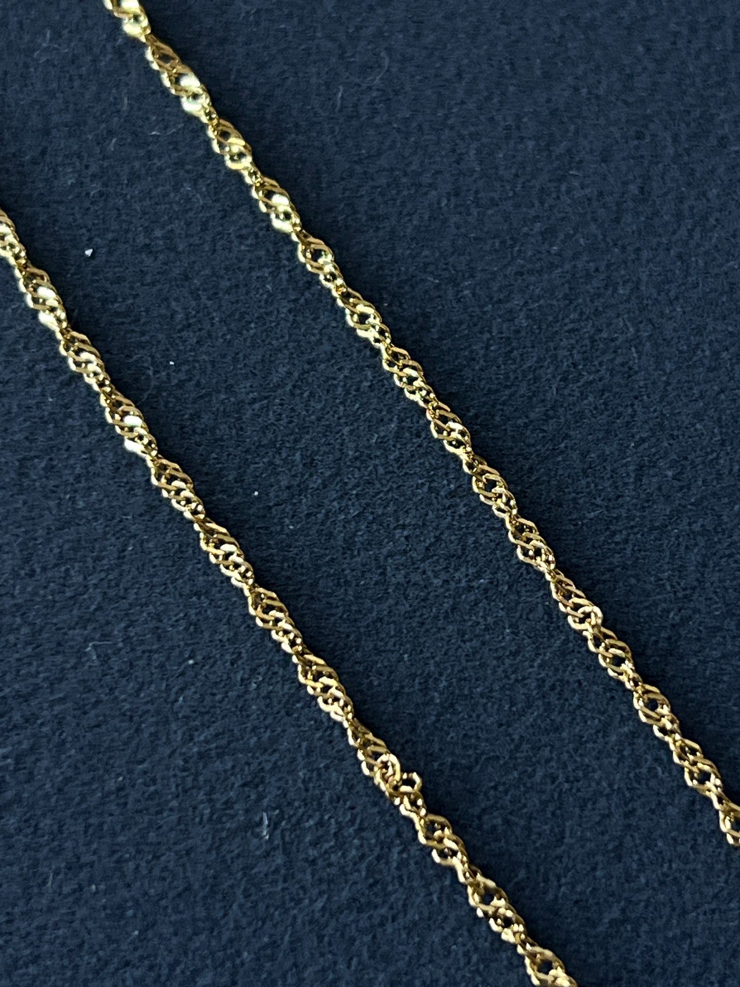 1本 ネックレスチェーン ステンレススチール ゴールド 45cm+アジャスター5cm