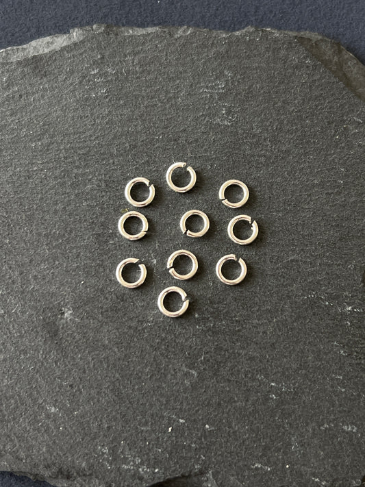 10個 シルバー925 丸カン 6mm 線1mm