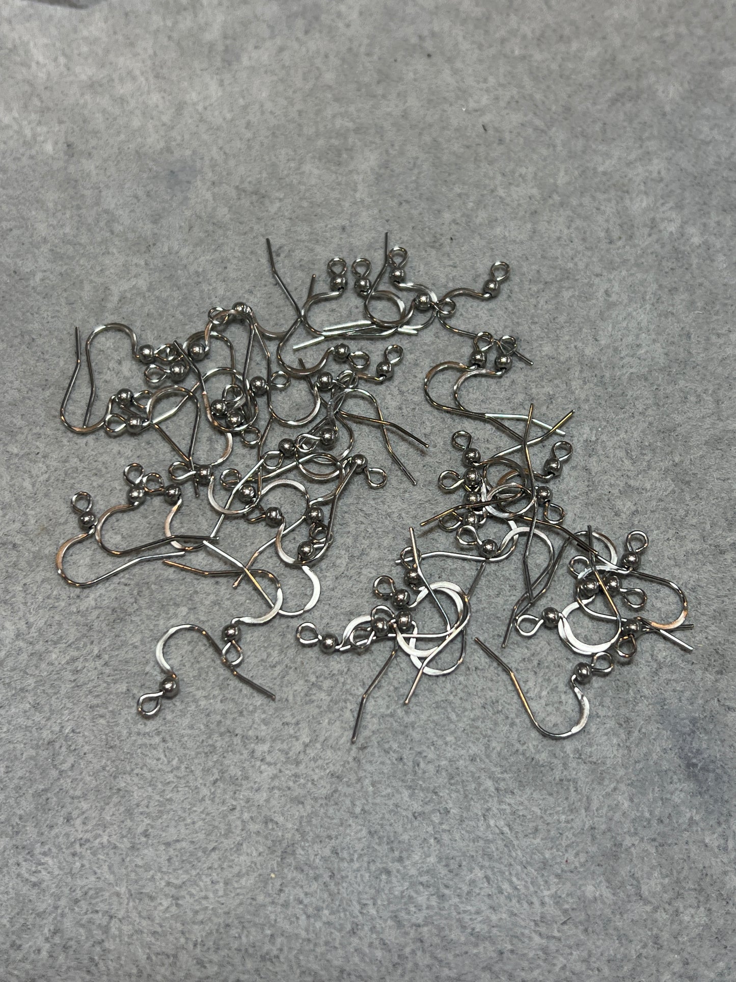 50個 ピアスフック サージカルステンレス 19.5×15.5mm