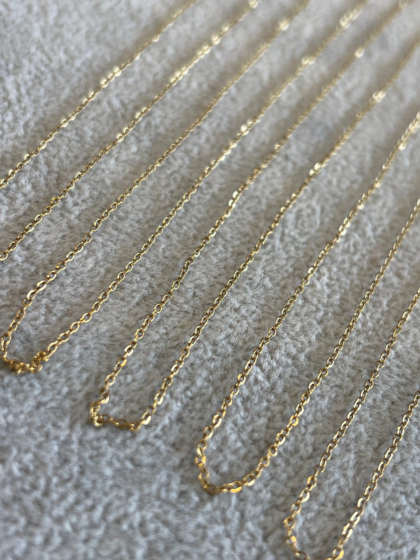 5本セット ピンチェーンネックレス ステンレススチール製 あずき ゴールド 約44cm