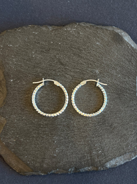 シルバー925 フープピアス メキシコ 23mm Type5