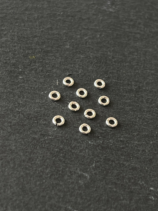 10個 シルバー925 丸カン 2.8mm 線0.6mm