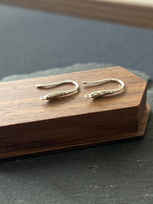 1ペア シルバー925 ピアスパーツ 槌目16.5mm