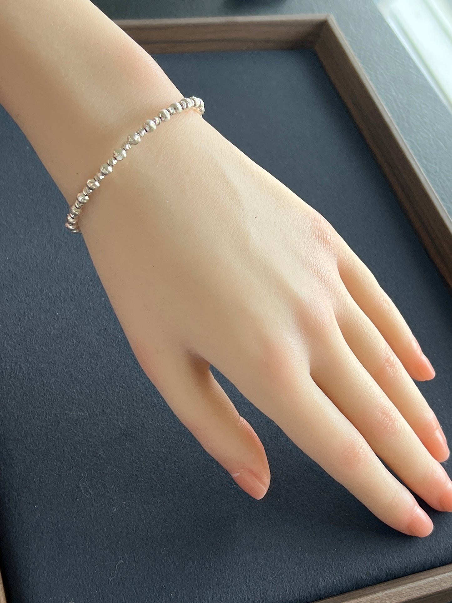 シルバー925 ブレスレット 直径6cm 内周17cm 1cmアジャスター付き