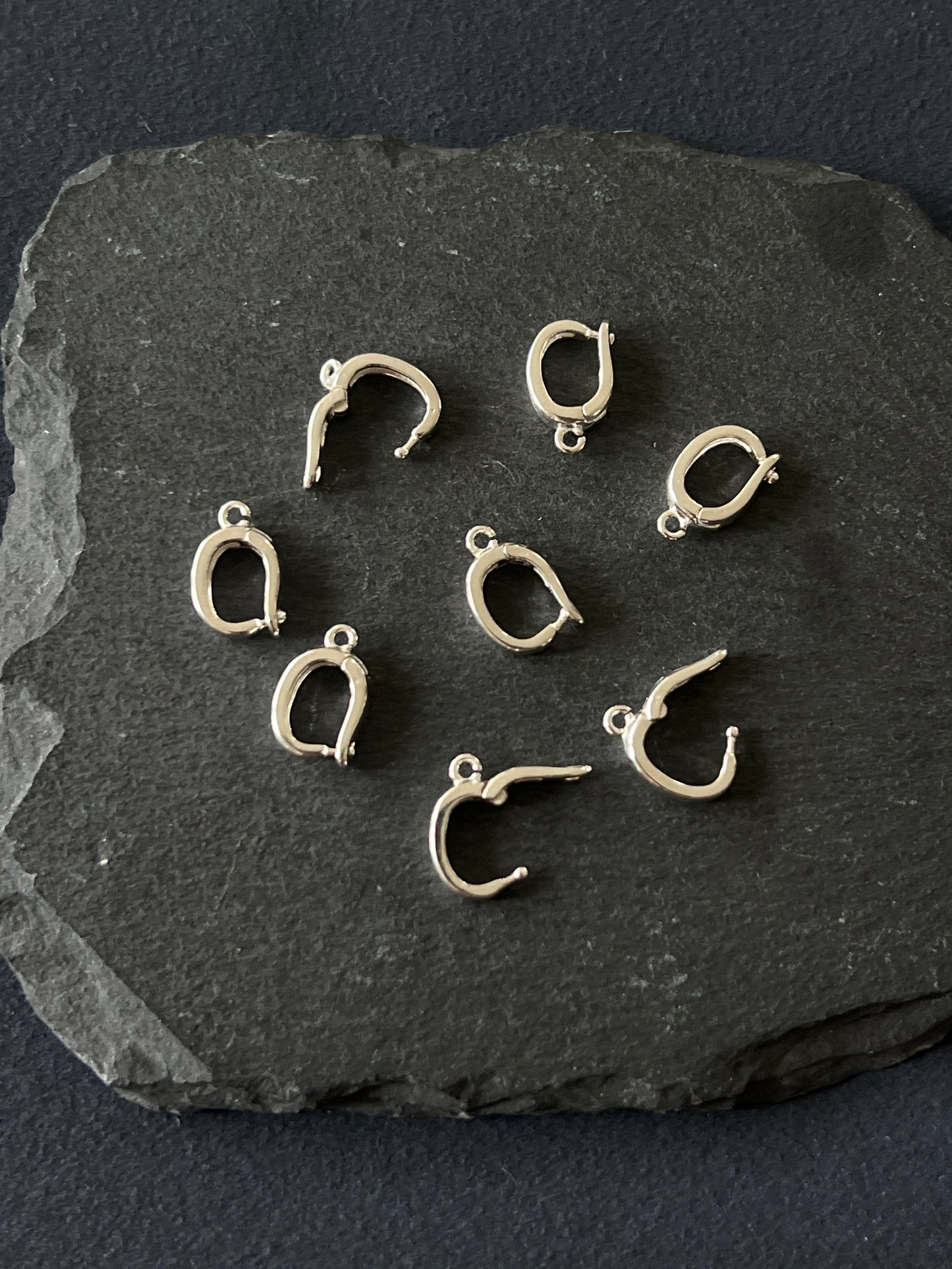 シルバー925 クリッカー 13×9×3mm 内径8×6mm カン3mm